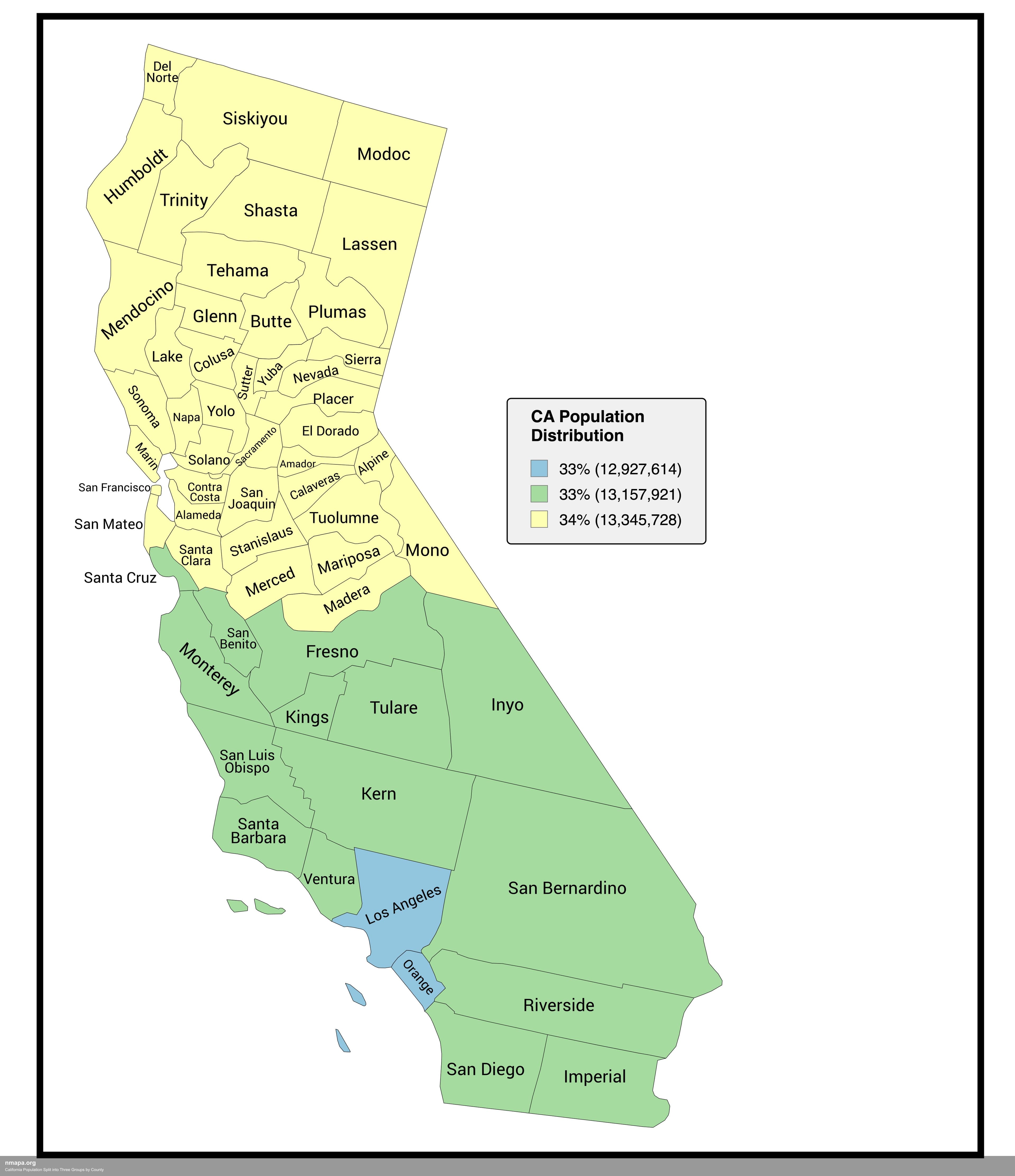Explore the California Population Map: A County-Level Breakdown