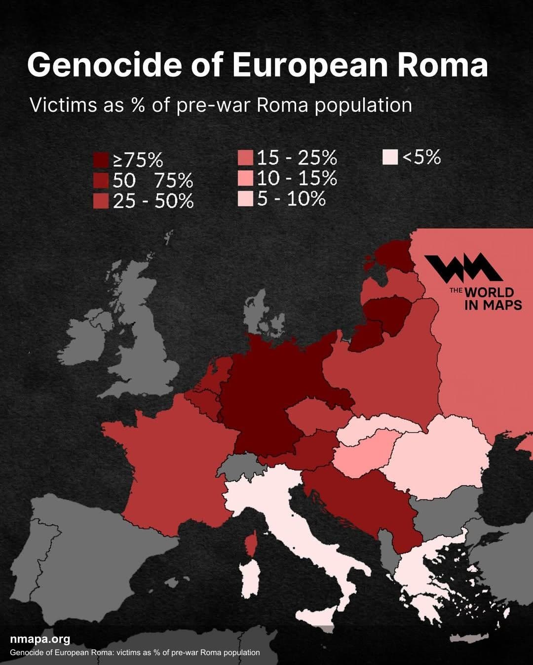 Genocide of European Roma Victims Map