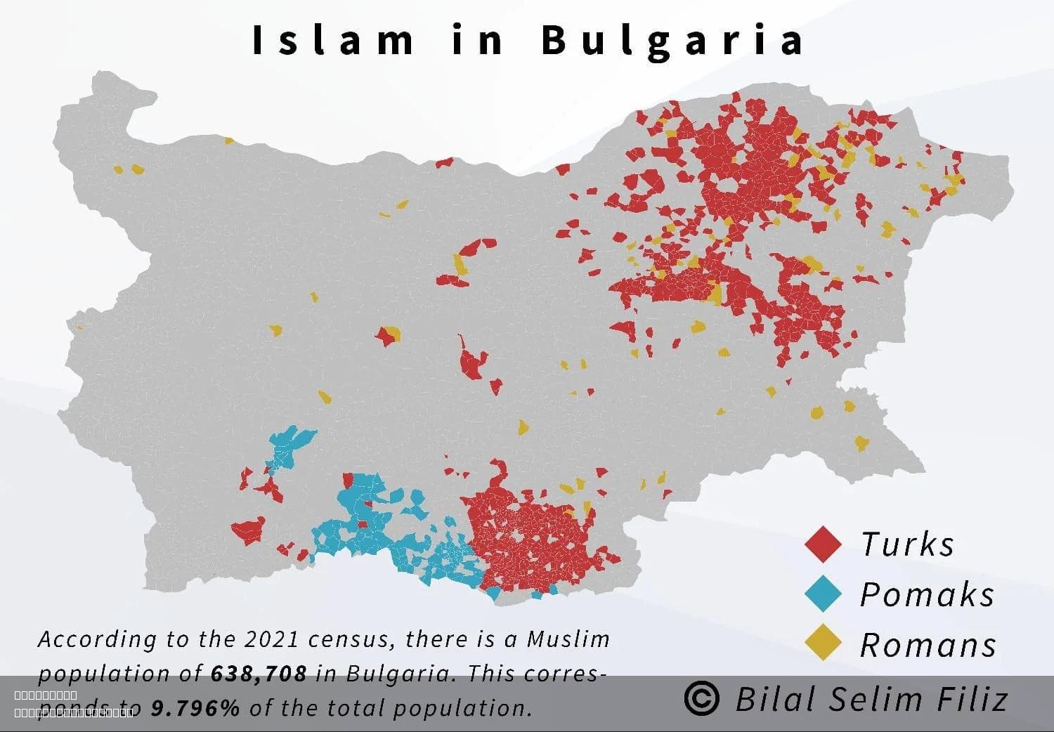 Islam in Bulgaria Map