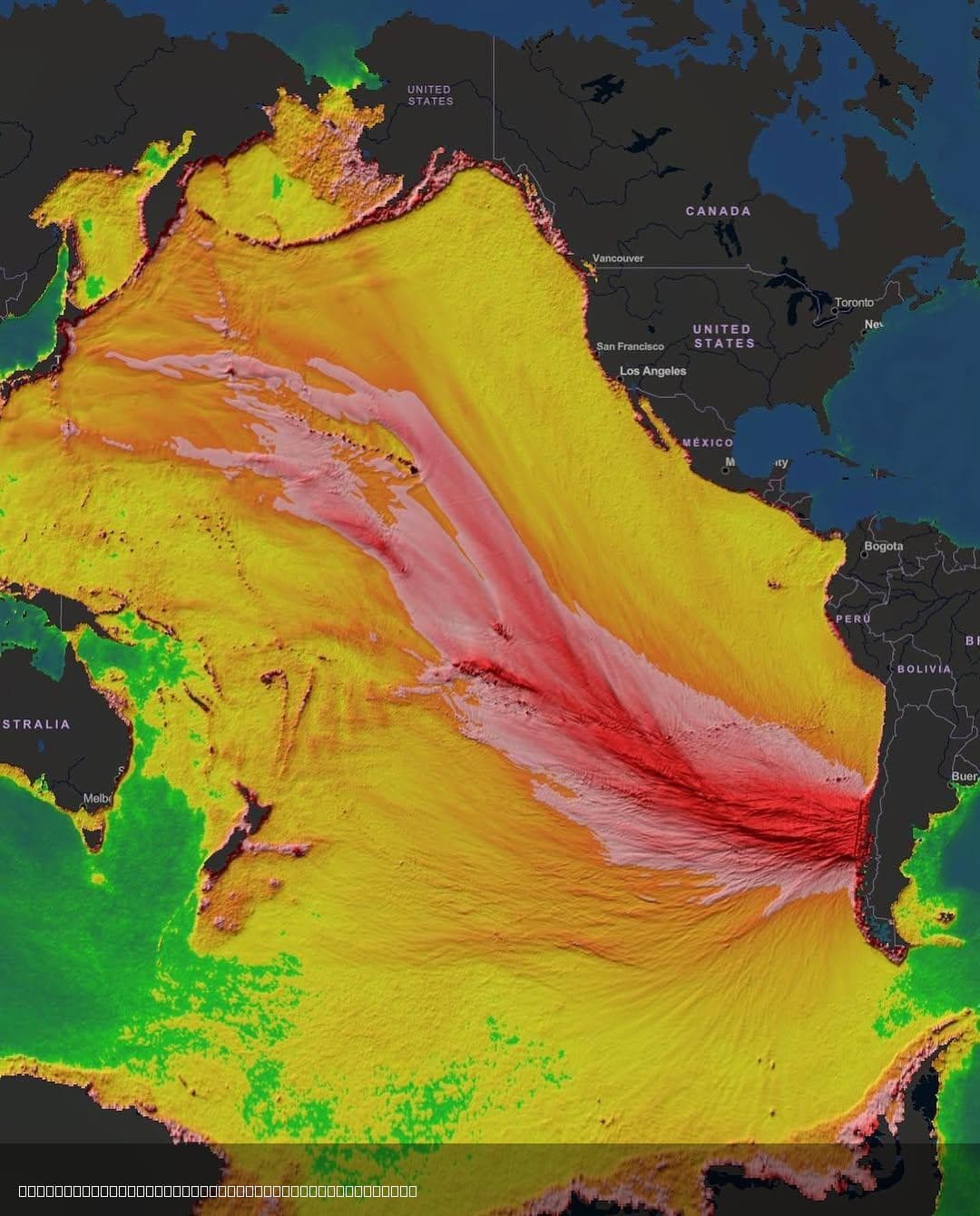 1960's M9.5 Tsunami Sea-Level Rise Map