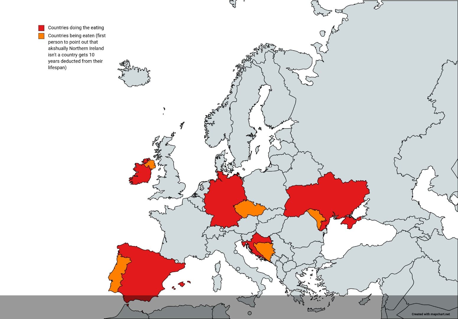 Countries That Look Like They're Eating Other Countries Map