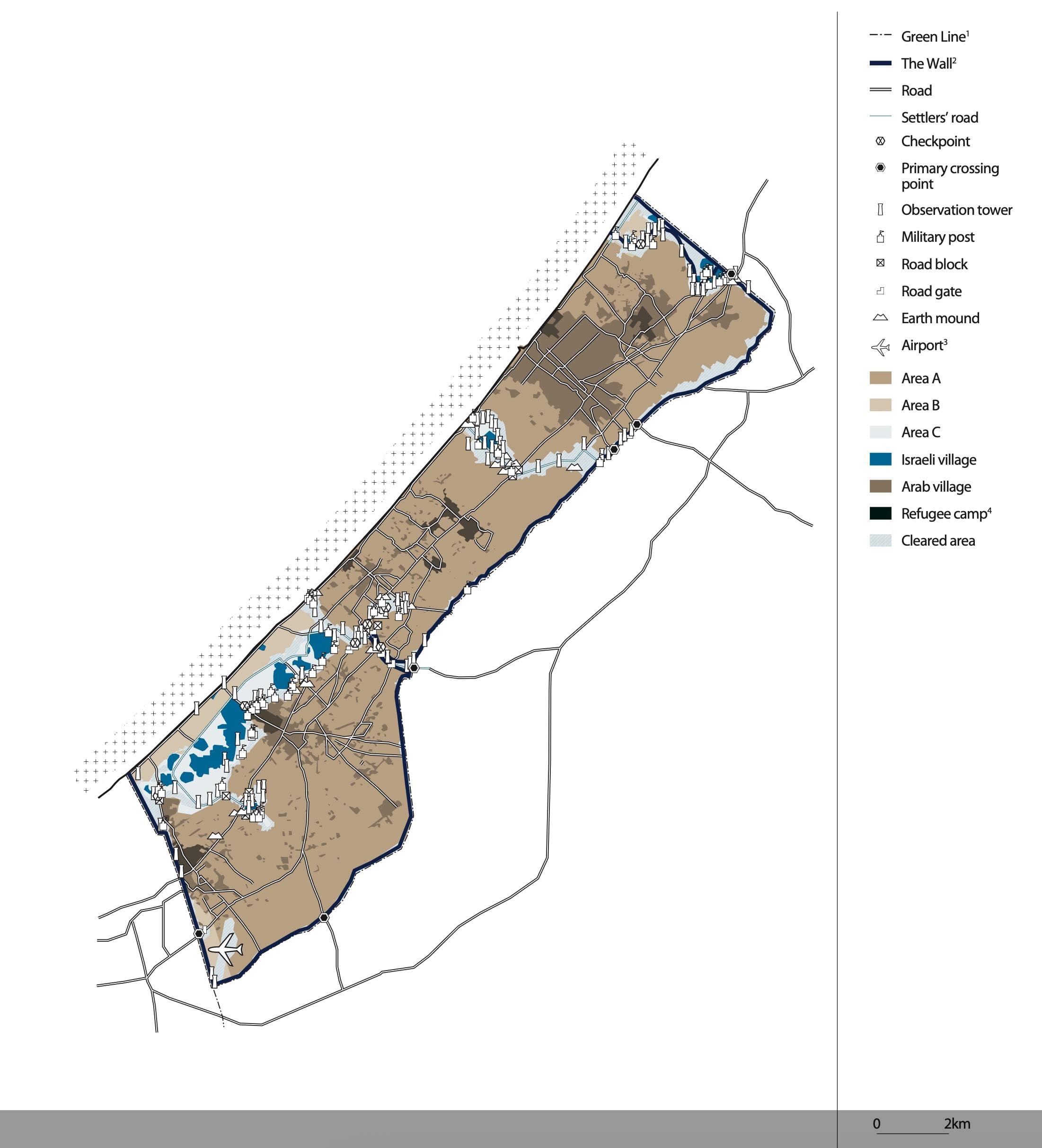Gaza Strip Map Before Israeli Disengagement 2005