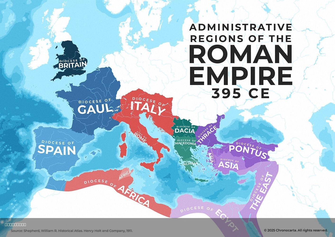 Administrative Dioceses of the Roman Empire Map