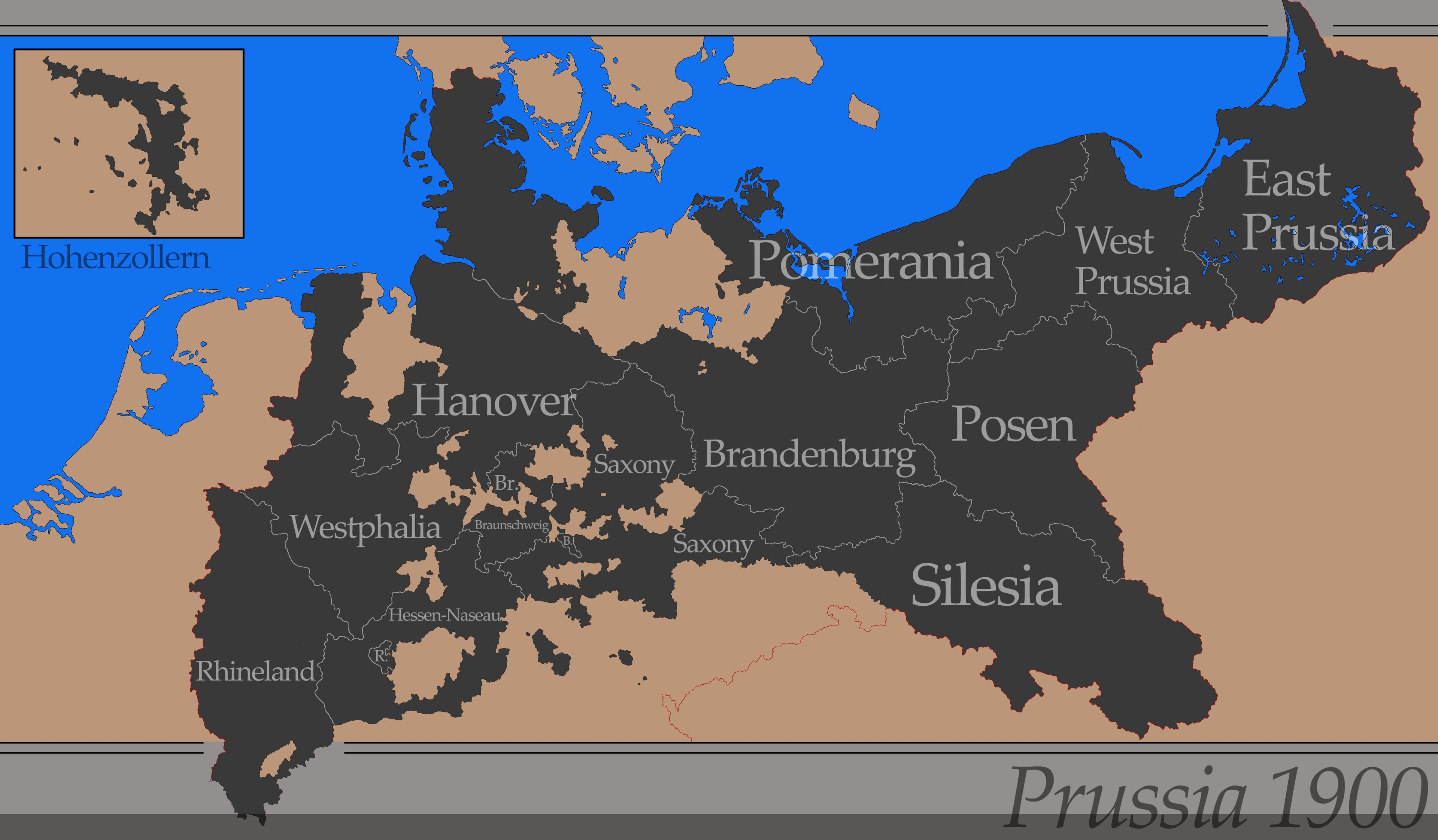 Political Map of Prussia in 1900