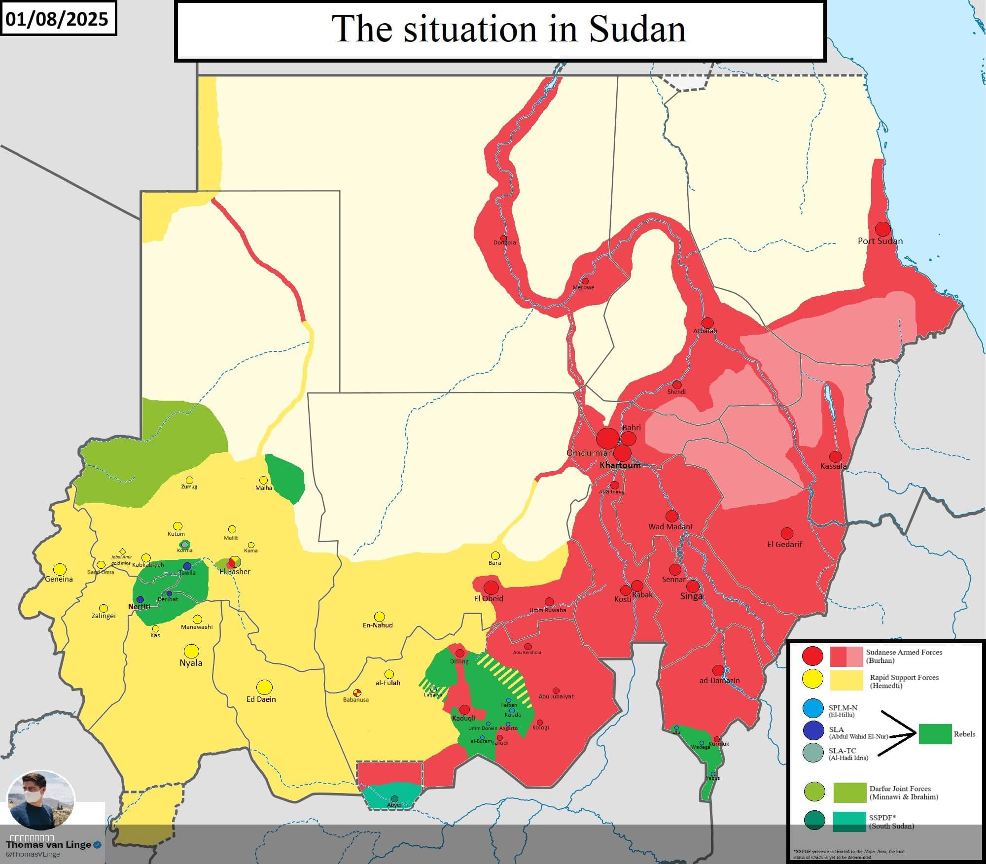 Map of the Sudan Conflict Situation