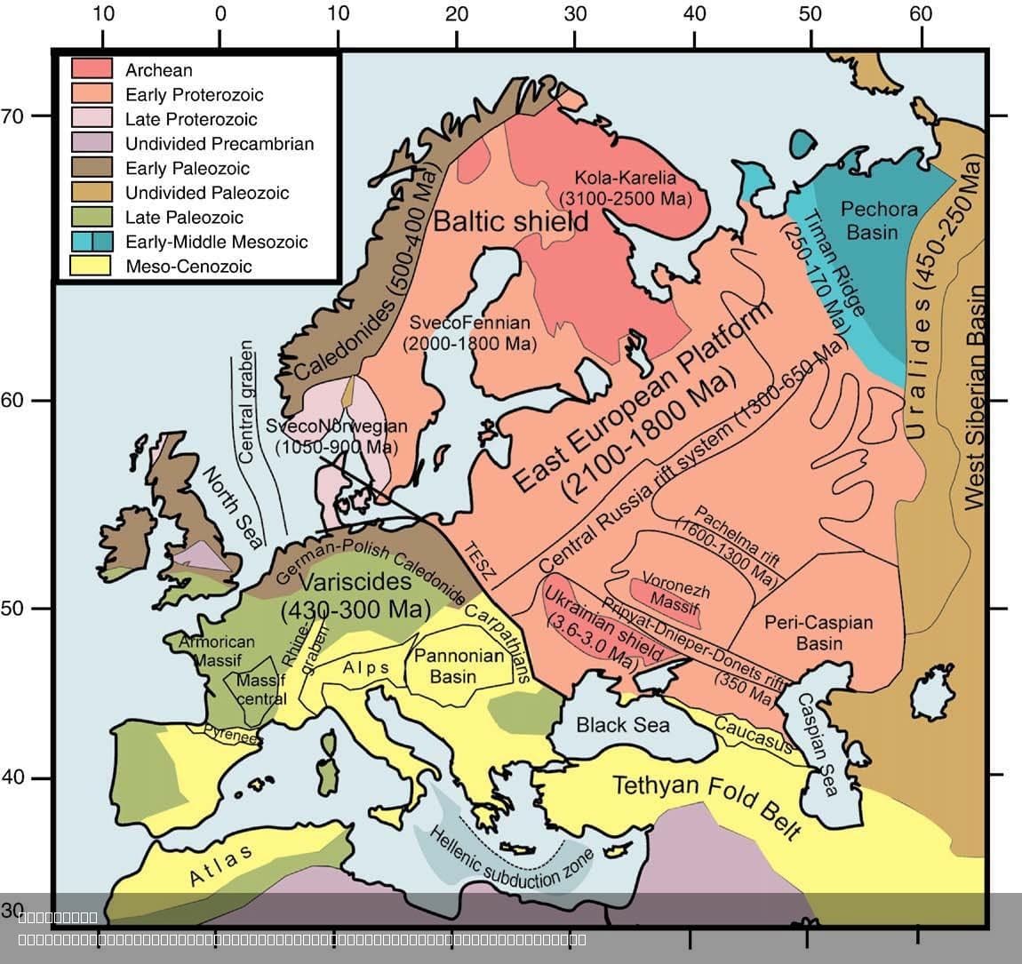 Geological Age Map of Europe