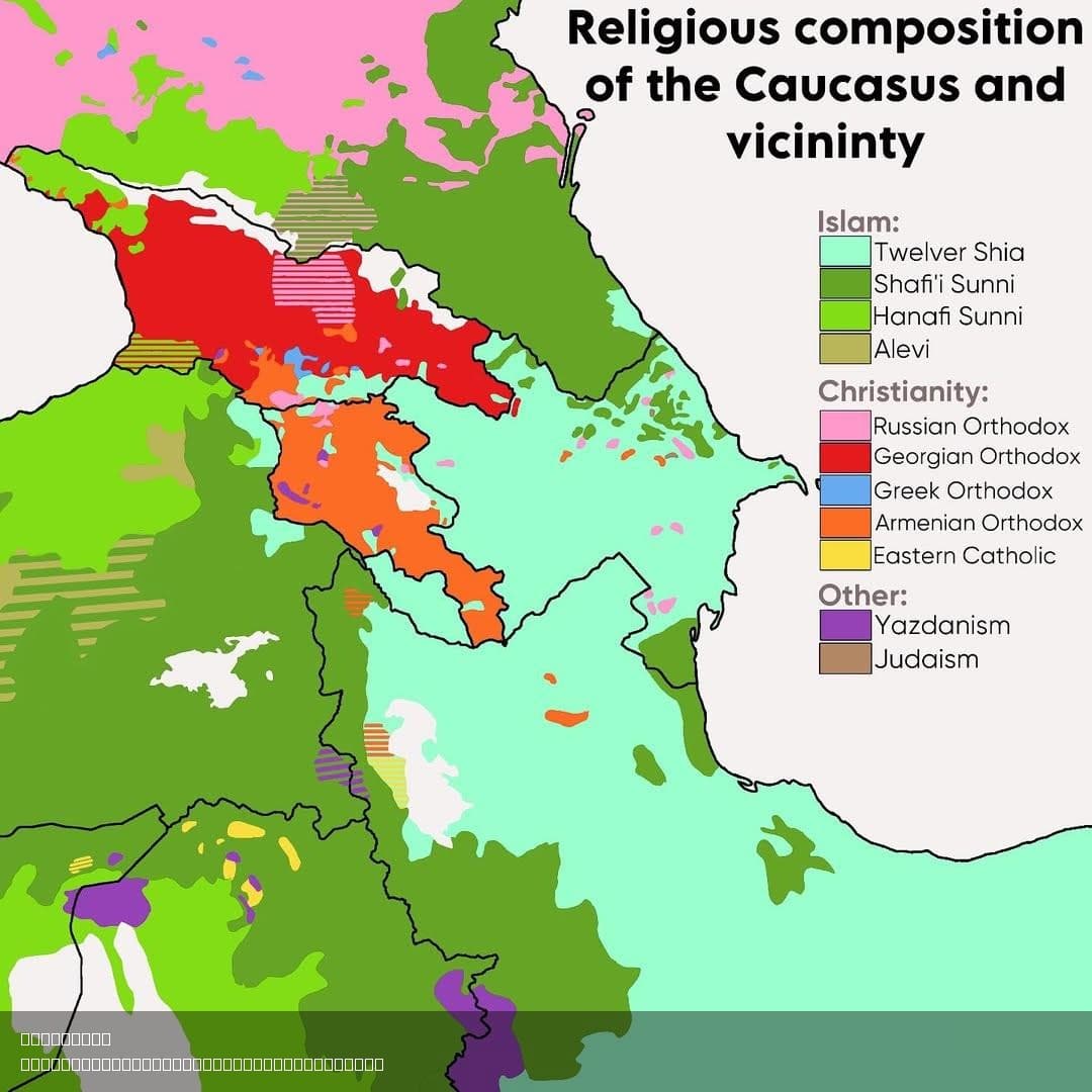 Religious Diversity in the Caucasus Map