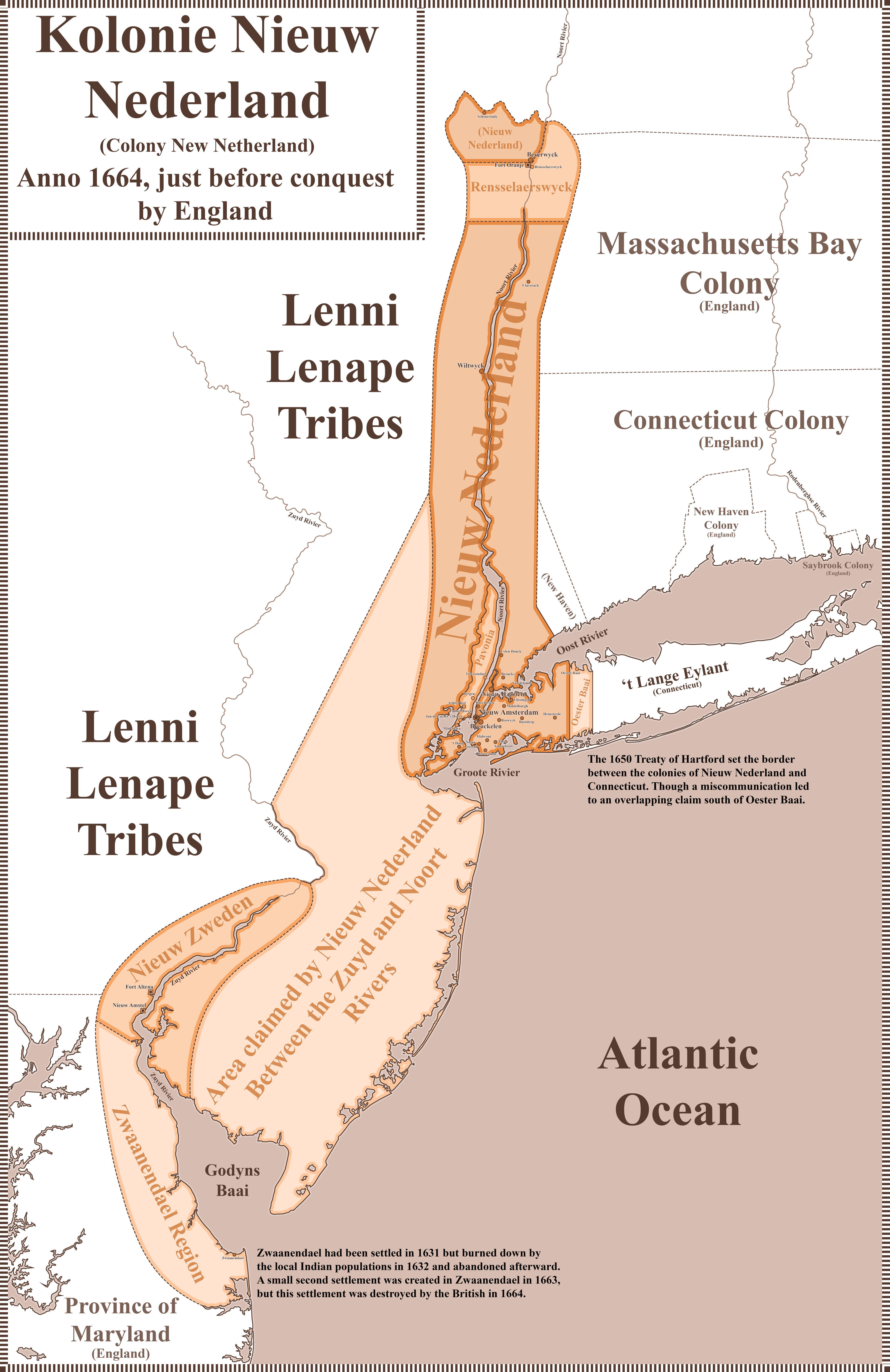 Map of the Colony of New Netherland