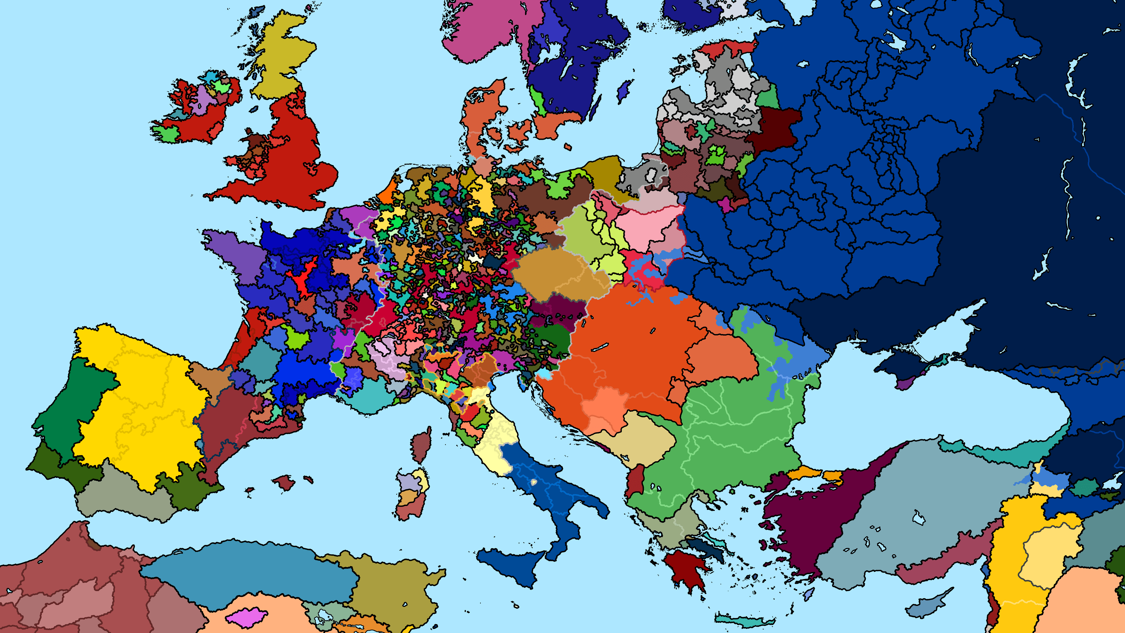 Political Map of Europe 1240 AD