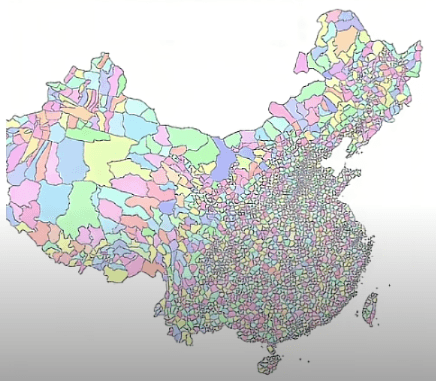 All Counties in China Map