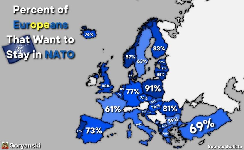 NATO Support in Europe 2024 Map
