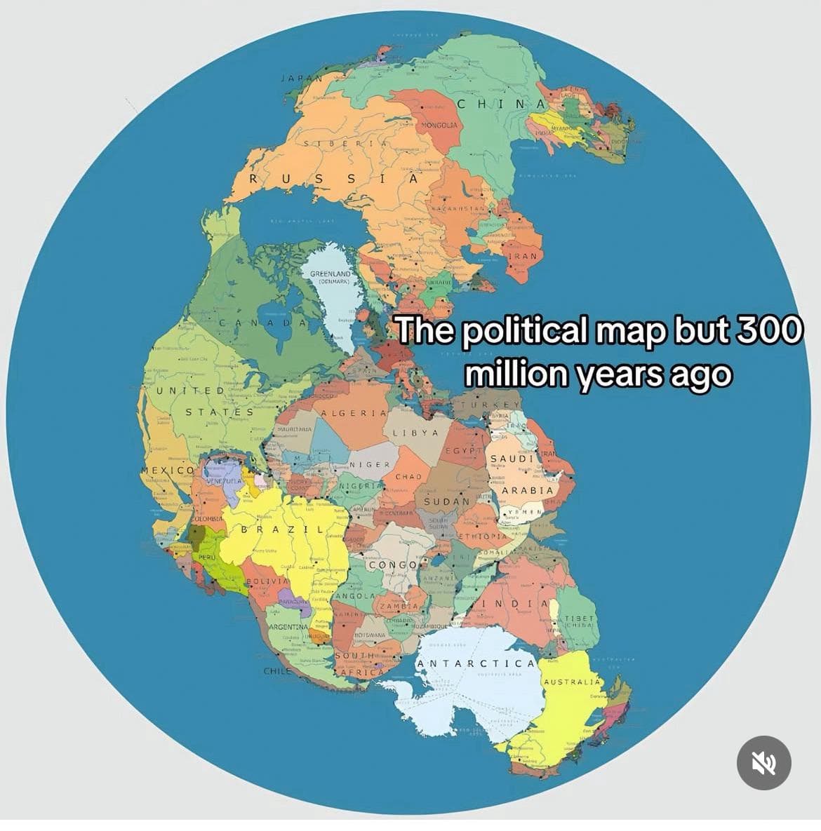 Supercontinent Map and Its Political Implications