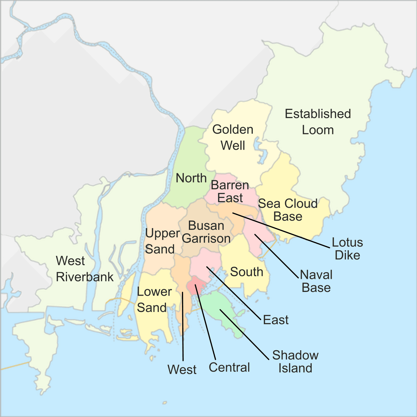 Busan District Map Overview