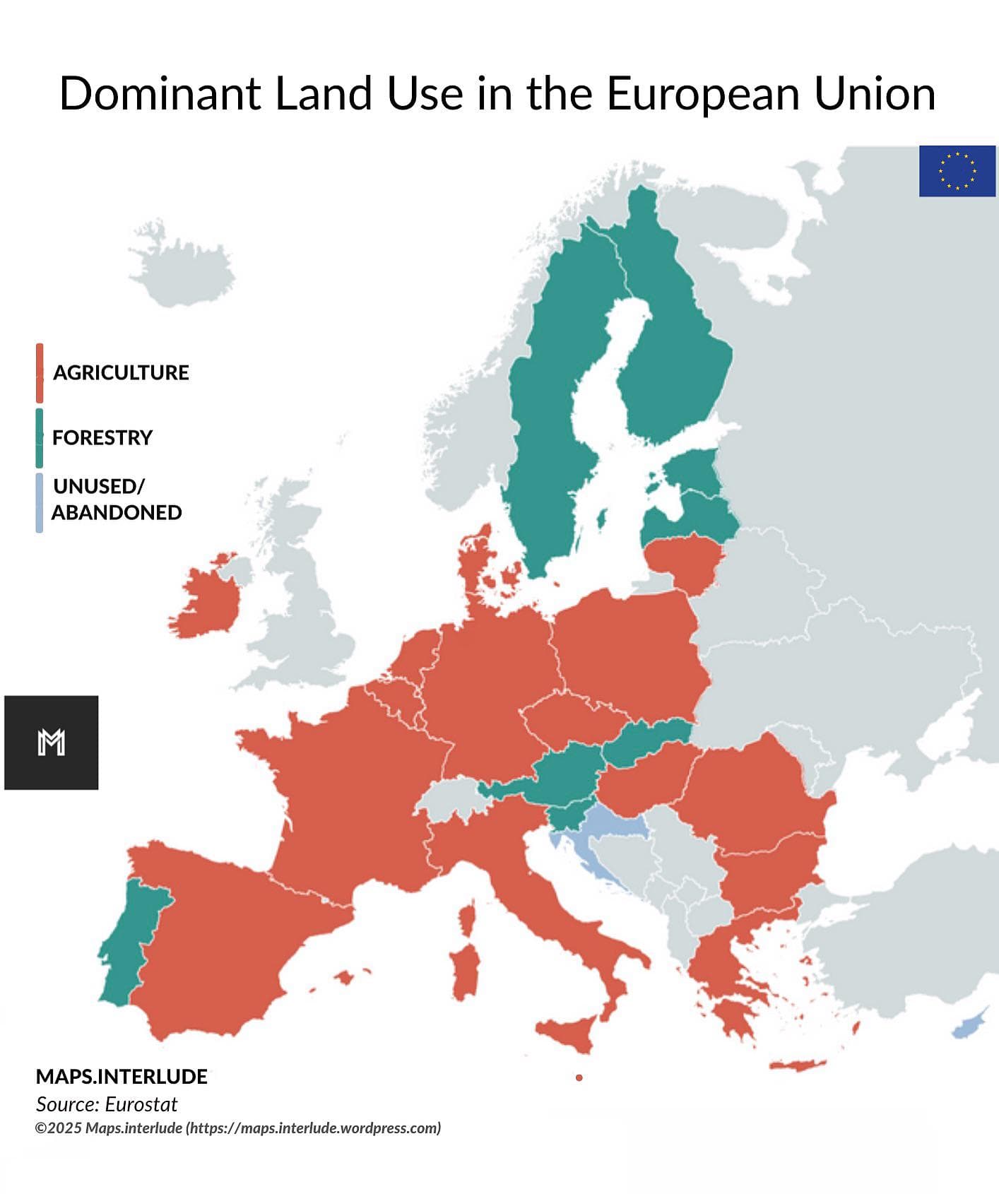 Dominant Land Use in the European Union Map