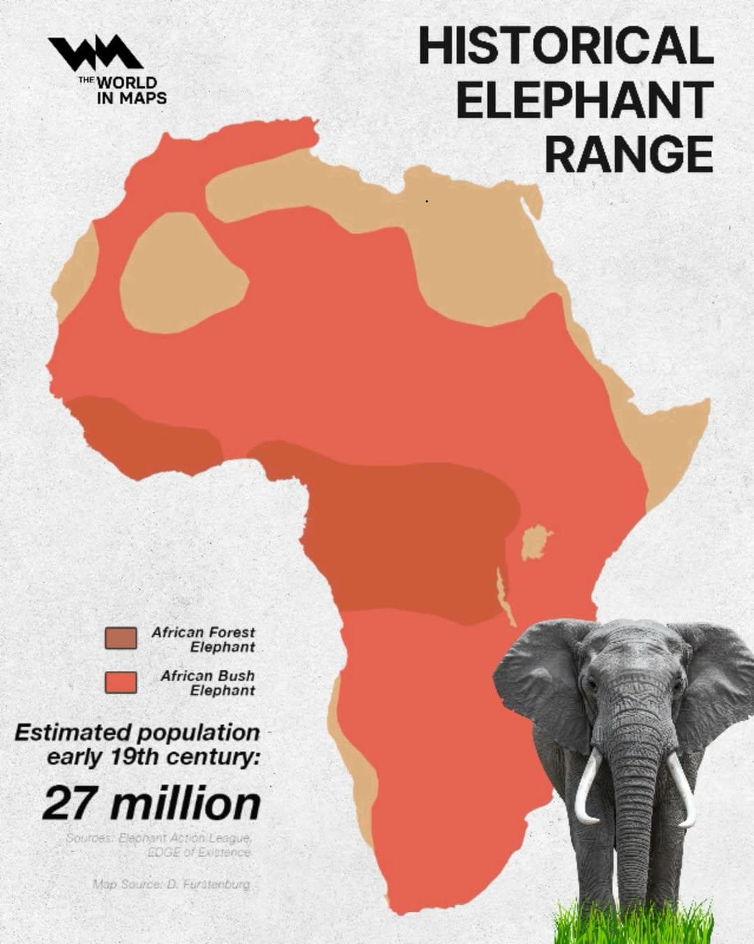 Historical African Elephant Range Map