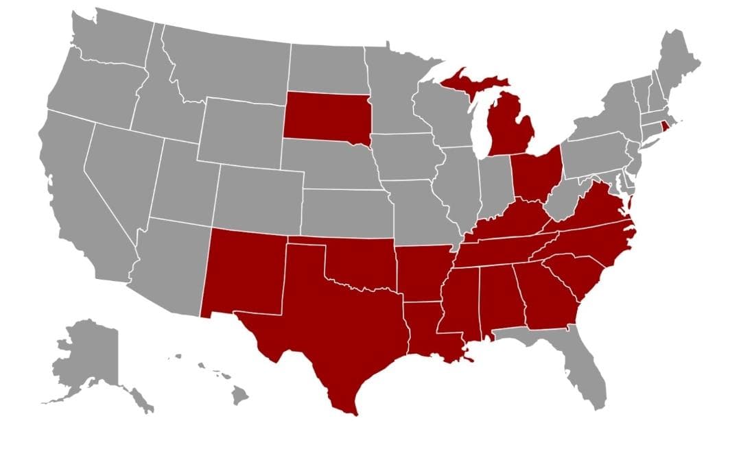 State Flag Pledges Map of the USA