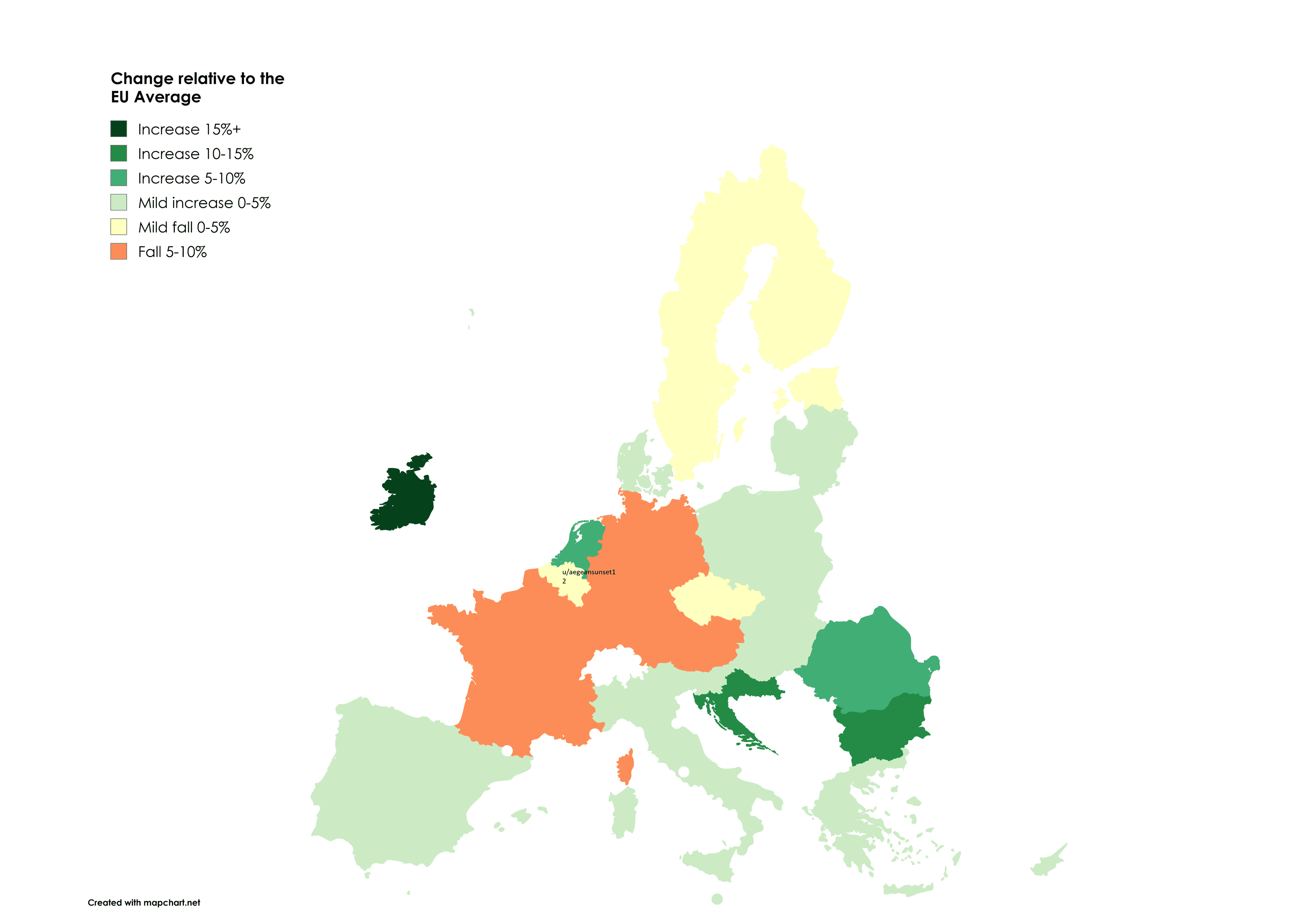 GDP Per Capita Compared to EU Average Map
