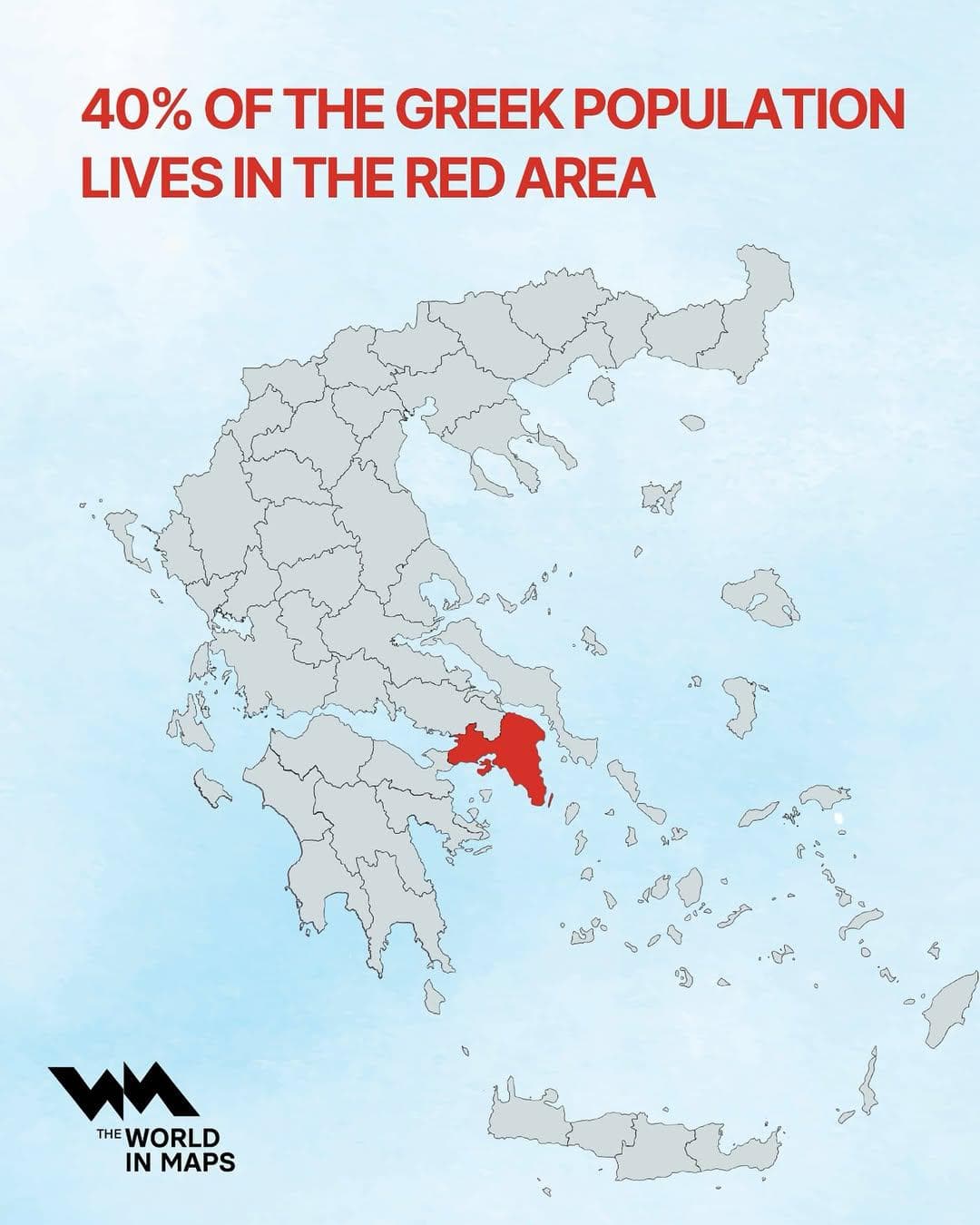 Population Distribution Map of Greece