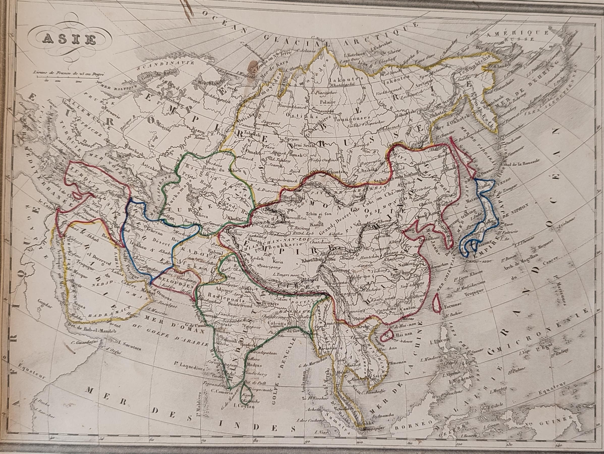 1843 French Map of Asia Analysis