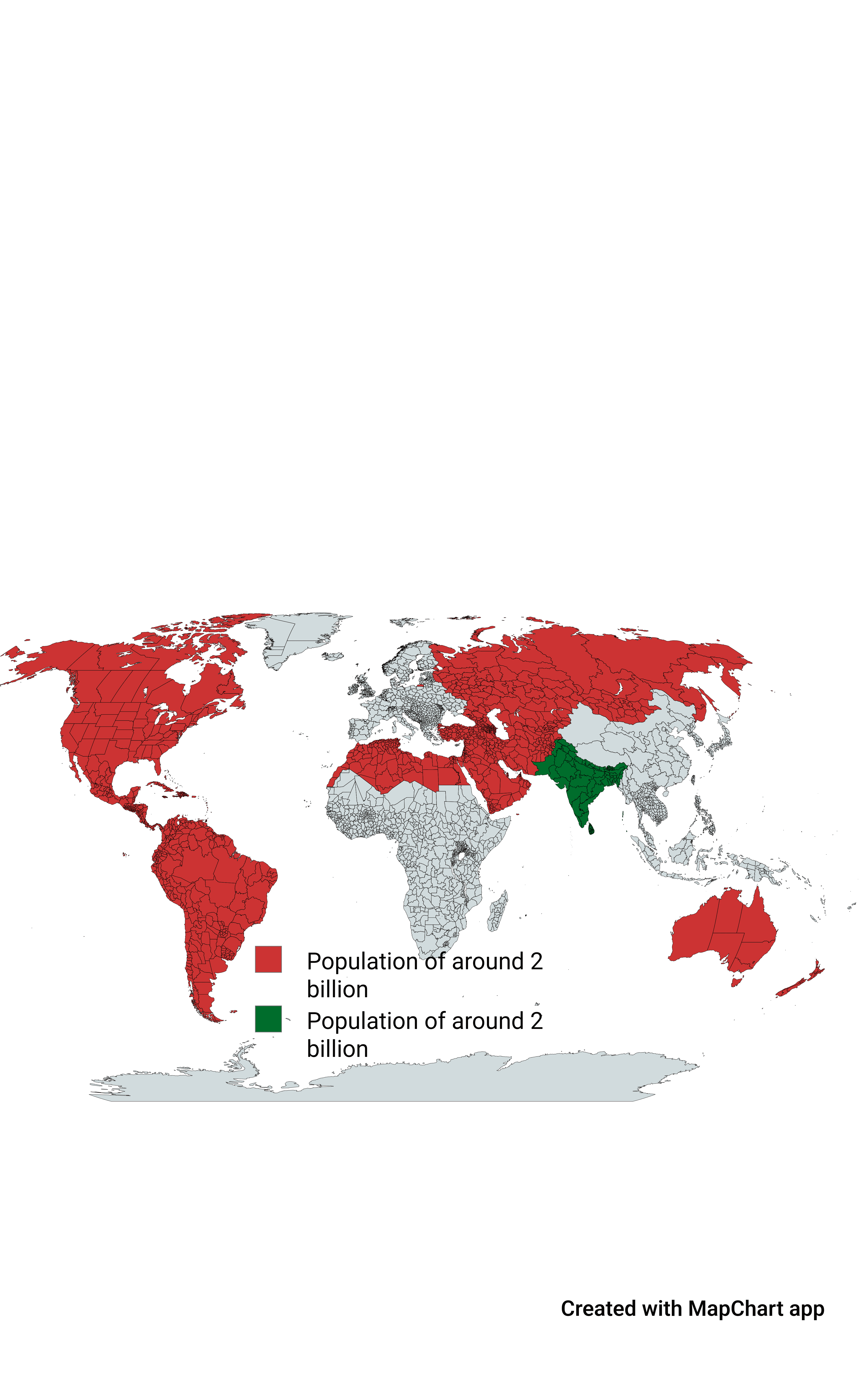 Population Distribution Map of the Indian Subcontinent