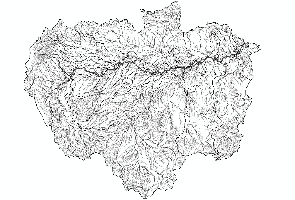 Amazon Basin River Network Map