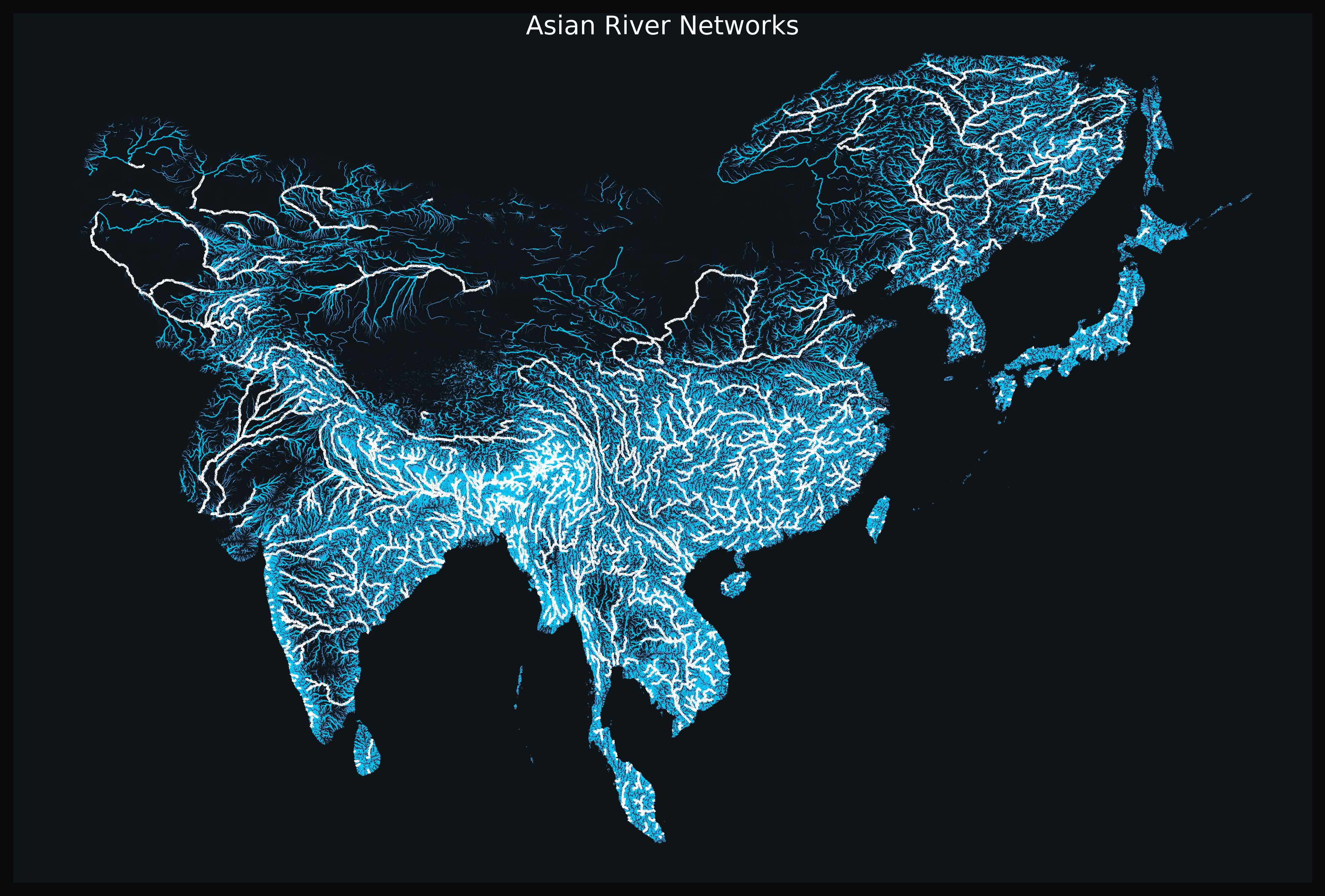 Asian River Networks Map