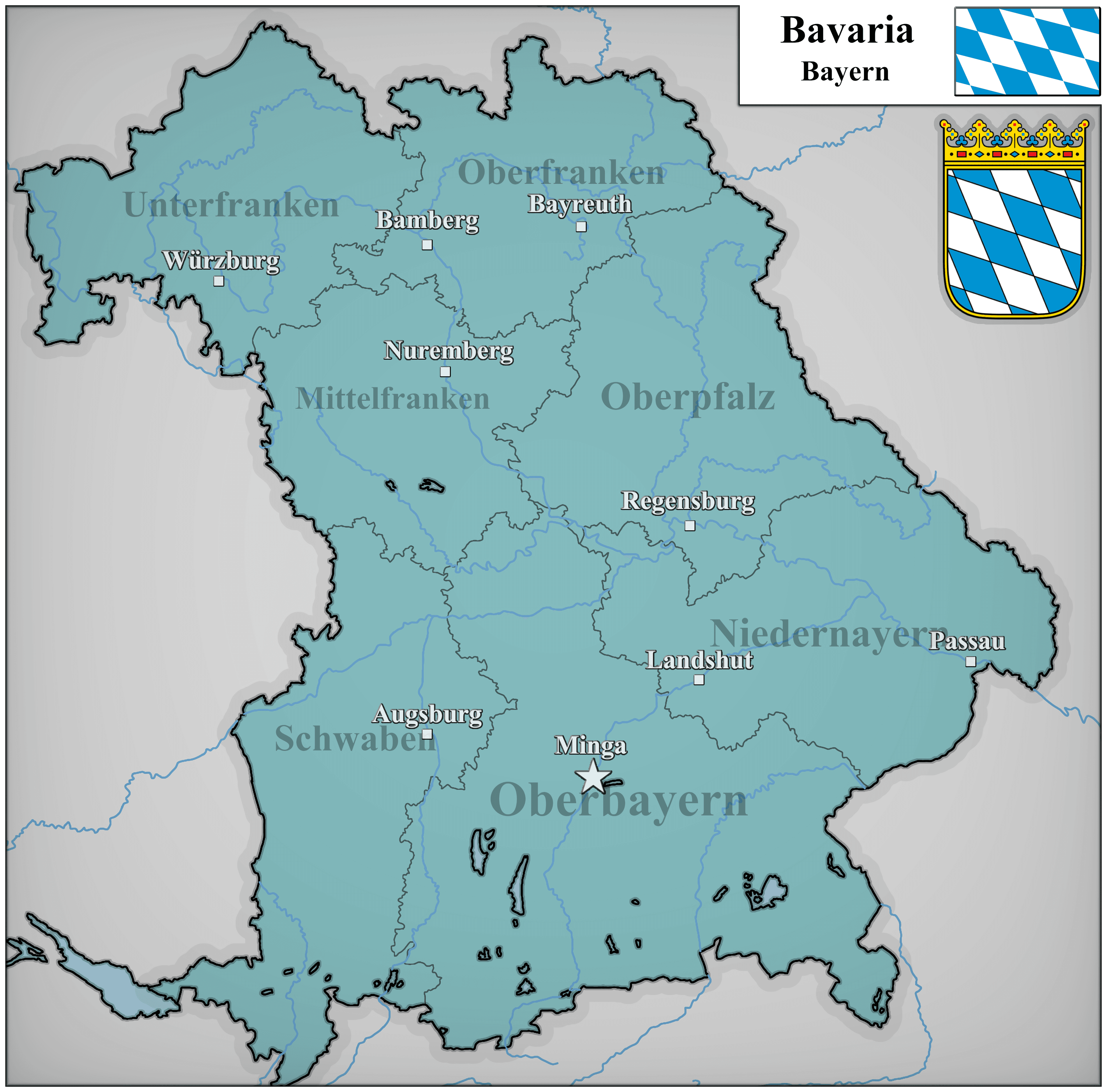 Bavaria 2025 Population Density Map