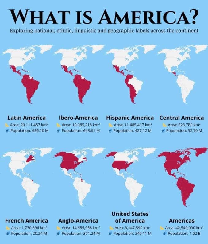 National and Ethnic Labels Map of America