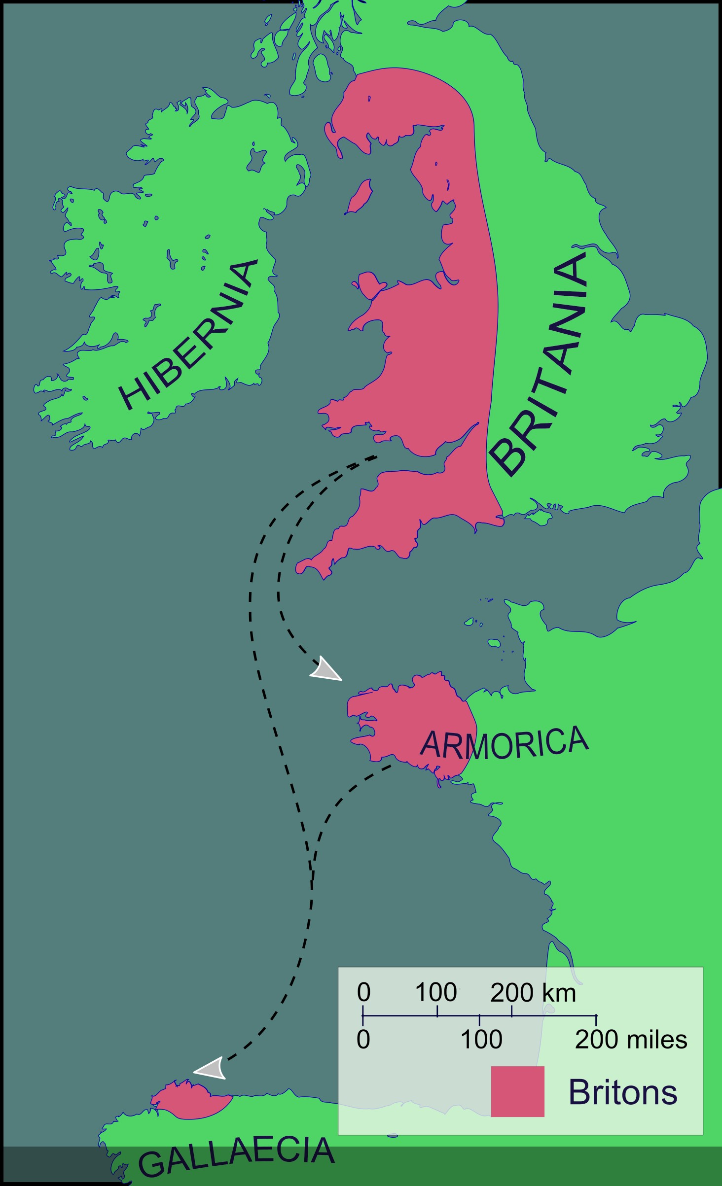 Brittonic-speaking Community Map of the Sixth Century