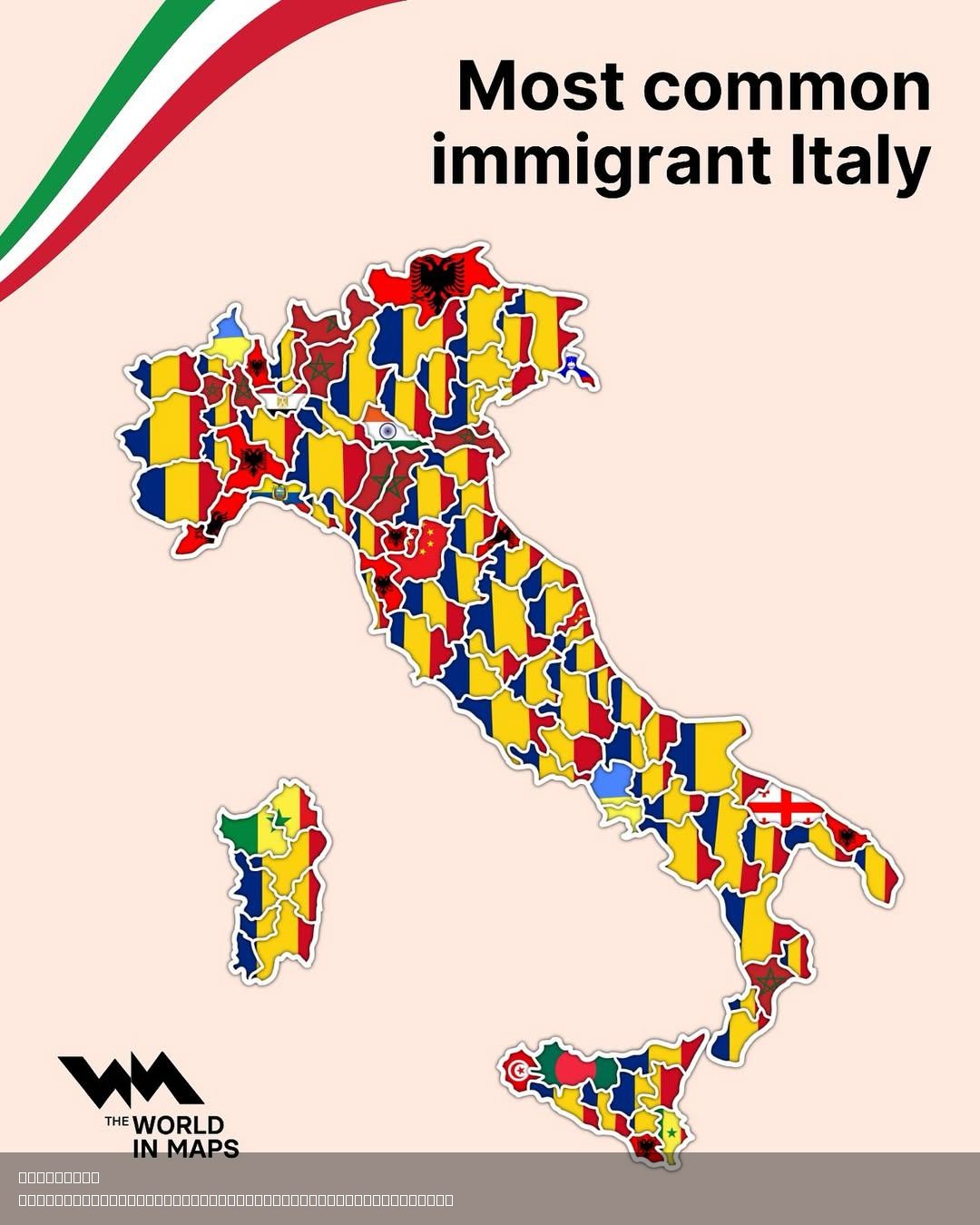 Italy's Most Common Immigrant Groups by Province Map Italy's Most Common Immigrant Groups by Province Map