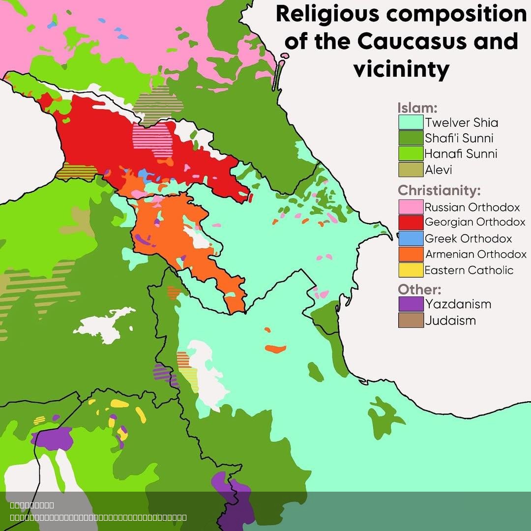 Religious Diversity in the Caucasus Map Religious Diversity in the Caucasus Map