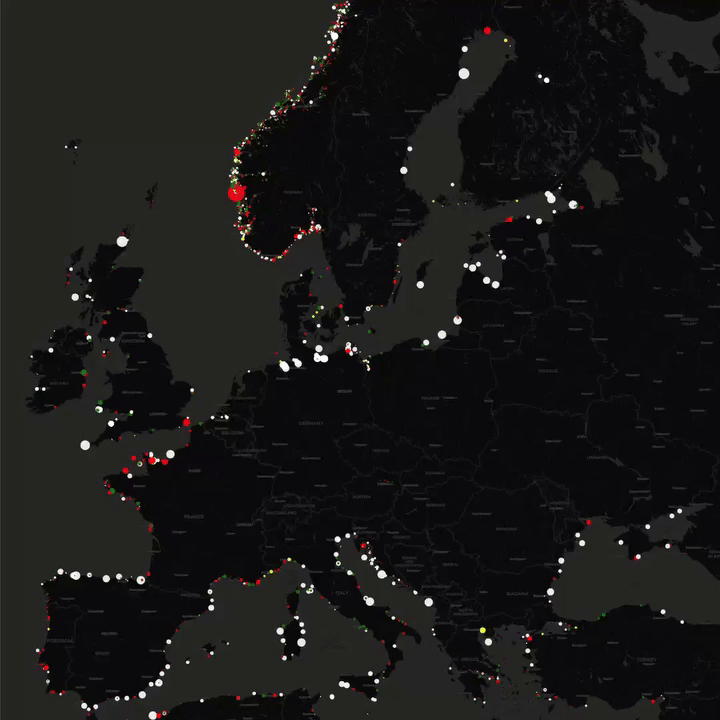 Lighthouses of Europe Map Lighthouses of Europe Map