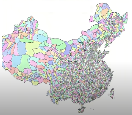 All Counties in China Map