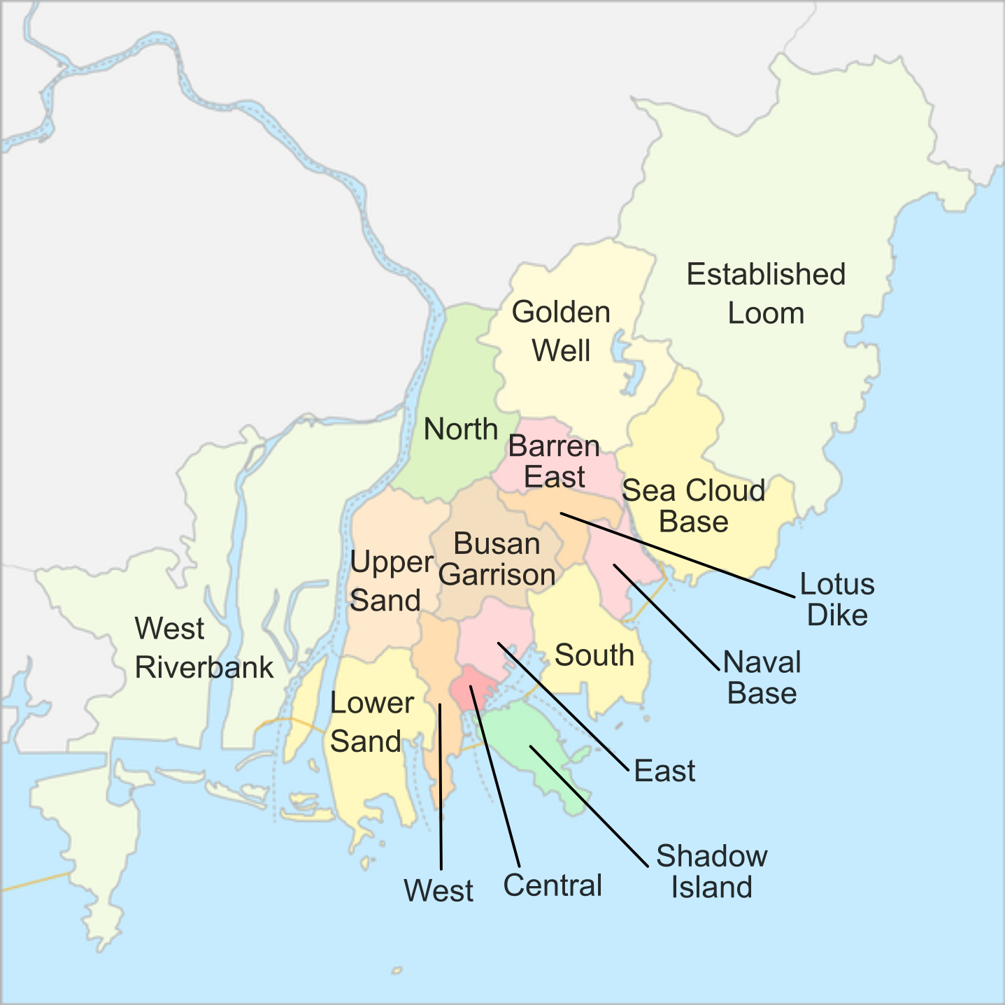 Busan District Map Overview Busan District Map Overview
