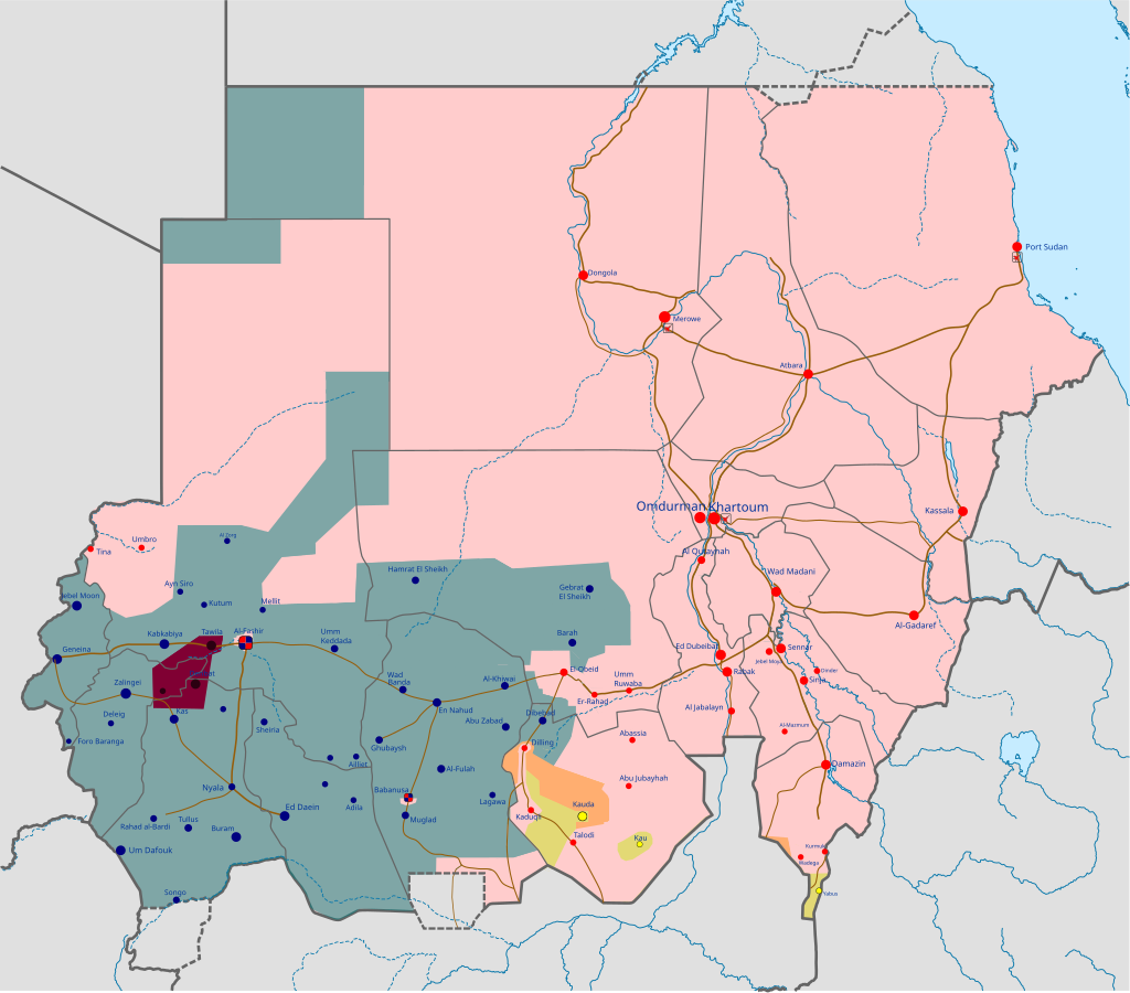 Military Situation Map of the Sudanese Civil War on July 31, 2025 Military Situation Map of the Sudanese Civil War on July 31, 2025