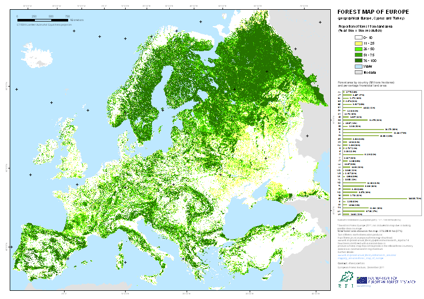 Forest Map of Europe Forest Map of Europe