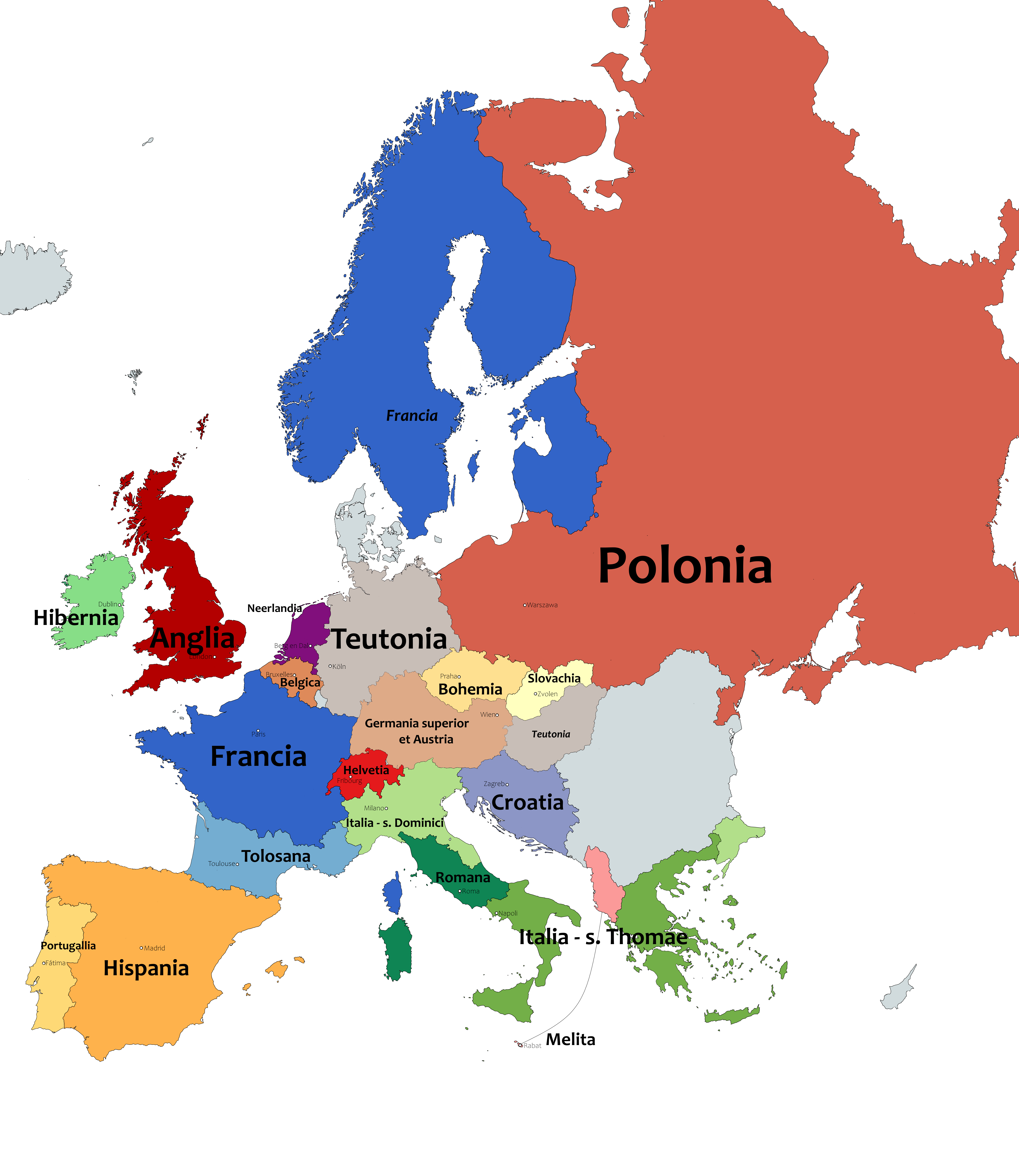 Provinces of the Dominican Order in Europe Map Provinces of the Dominican Order in Europe Map