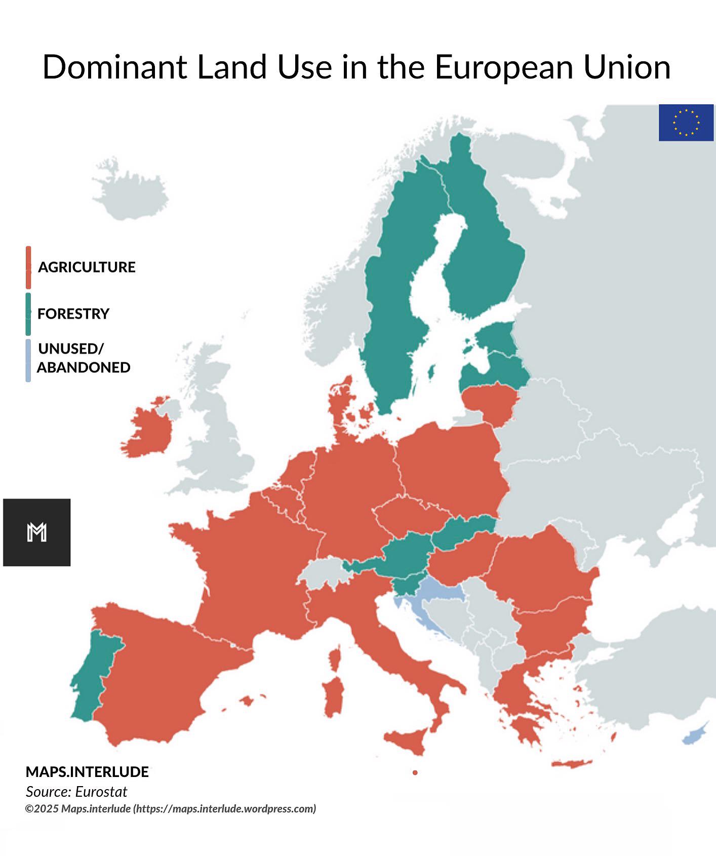 Dominant Land Use in the European Union Map Dominant Land Use in the European Union Map