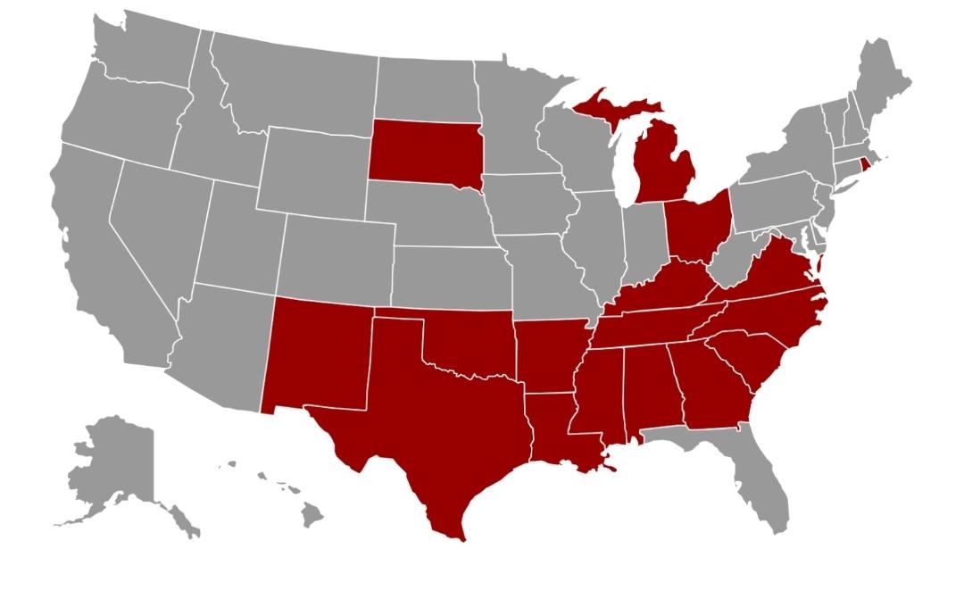 State Flag Pledges Map of the USA State Flag Pledges Map of the USA
