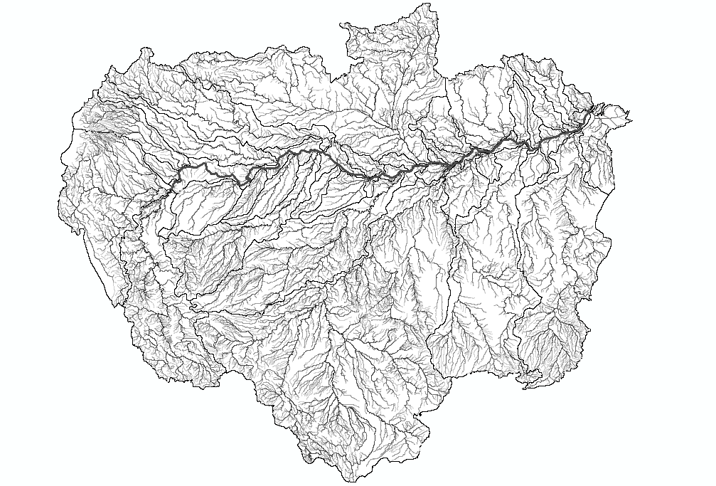 Amazon Basin River Network Map