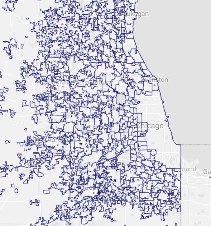 Chicago Metro City Boundaries Map Chicago Metro City Boundaries Map