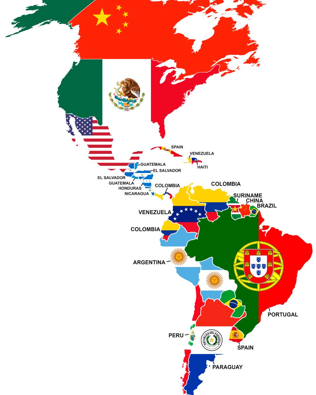 Largest Foreign Nationality in Each American Country Map Largest Foreign Nationality in Each American Country Map