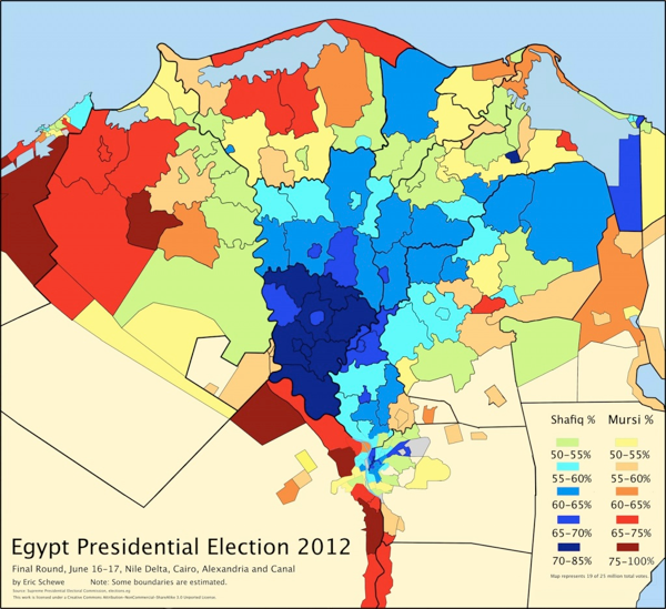 Egypt's 2012 Presidential Election Map