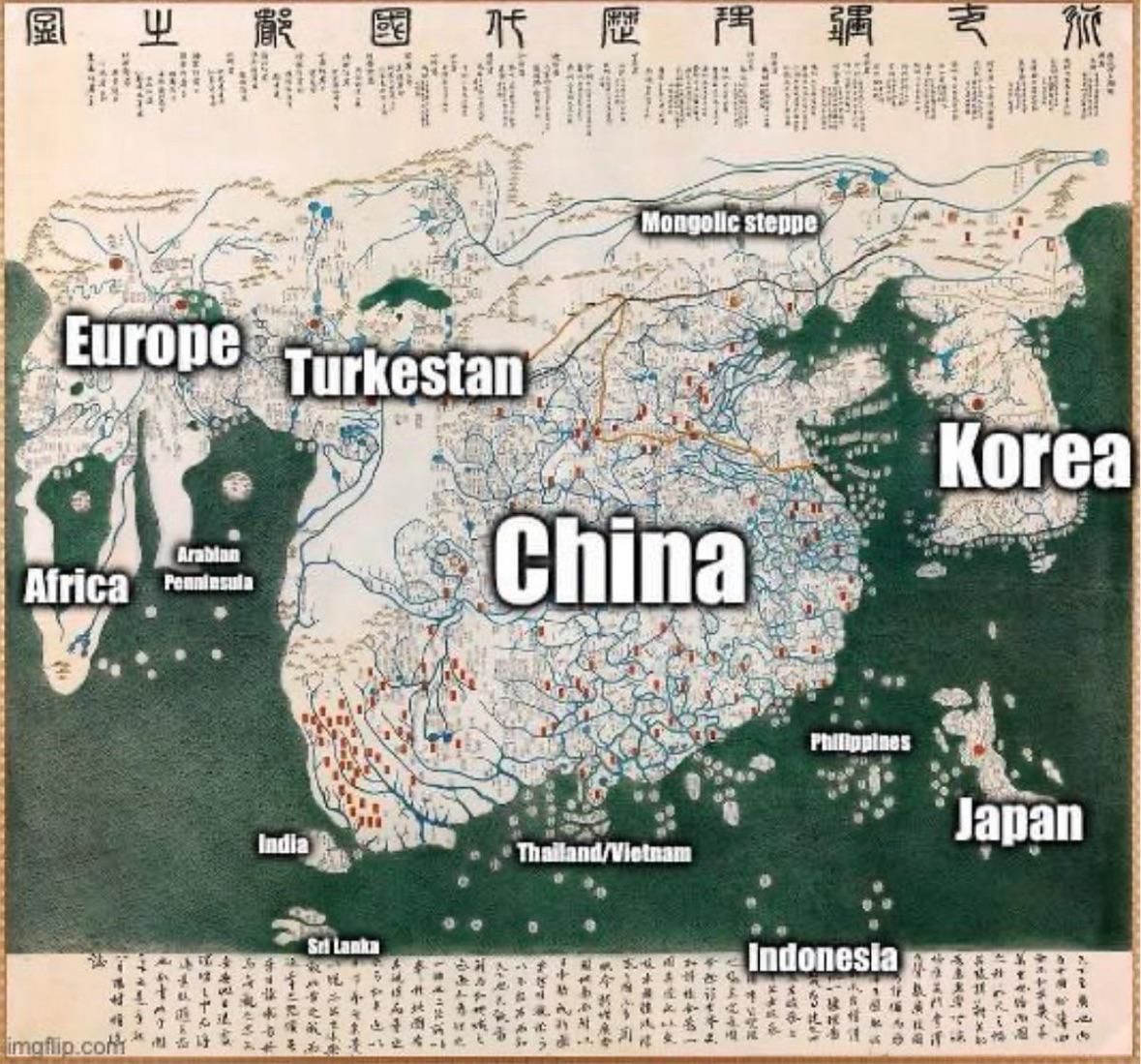 1402 World Map from Korea