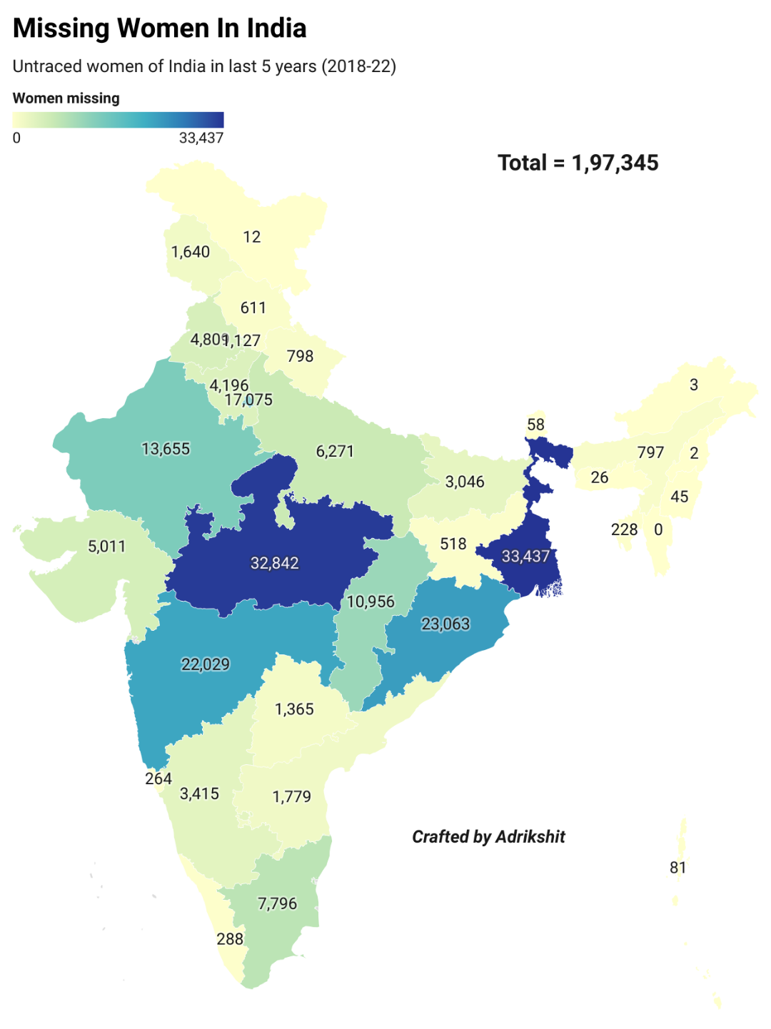 Missing Women in India Map