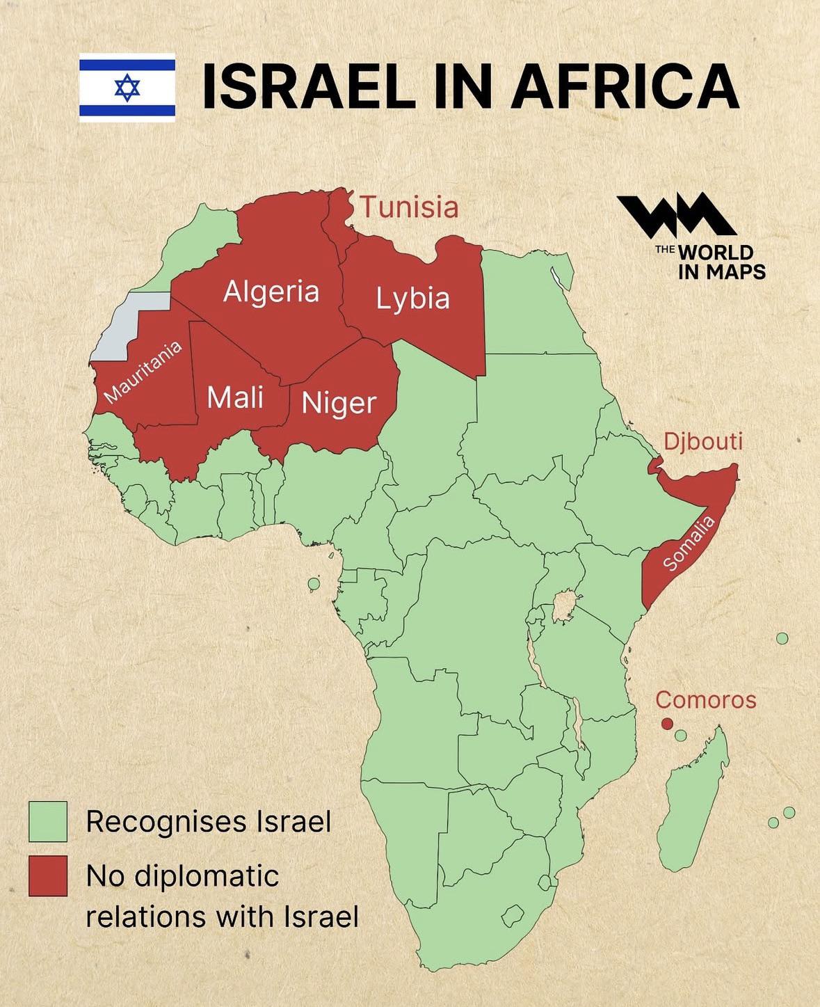 Diplomatic Relations of Israel in Africa Map Diplomatic Relations of Israel in Africa Map