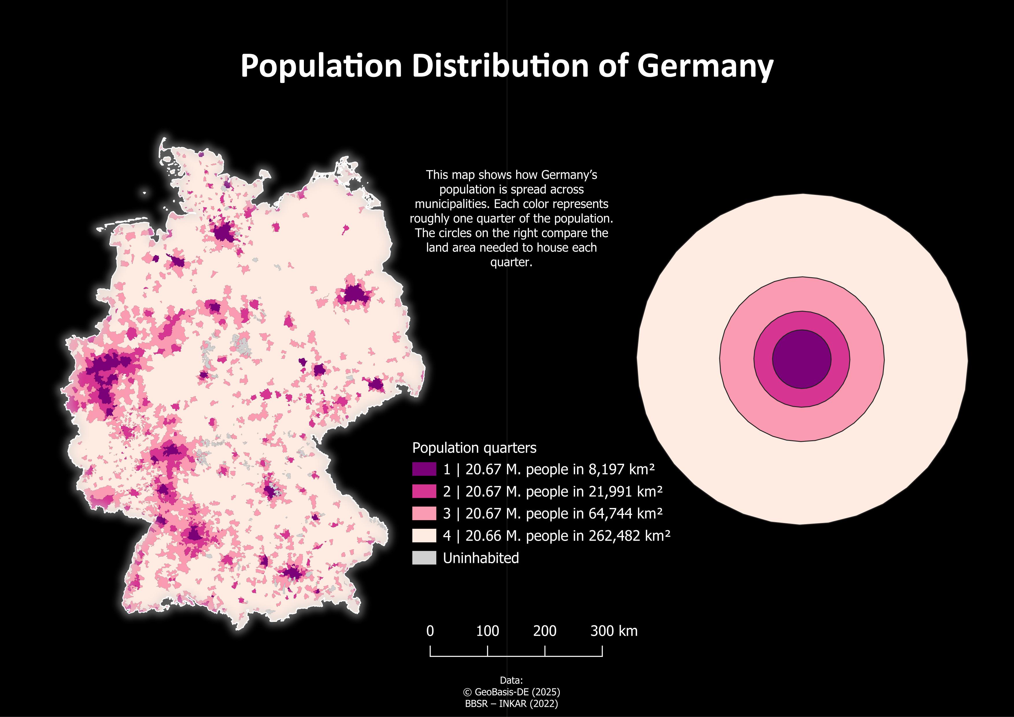 Population Distribution Map of Germany