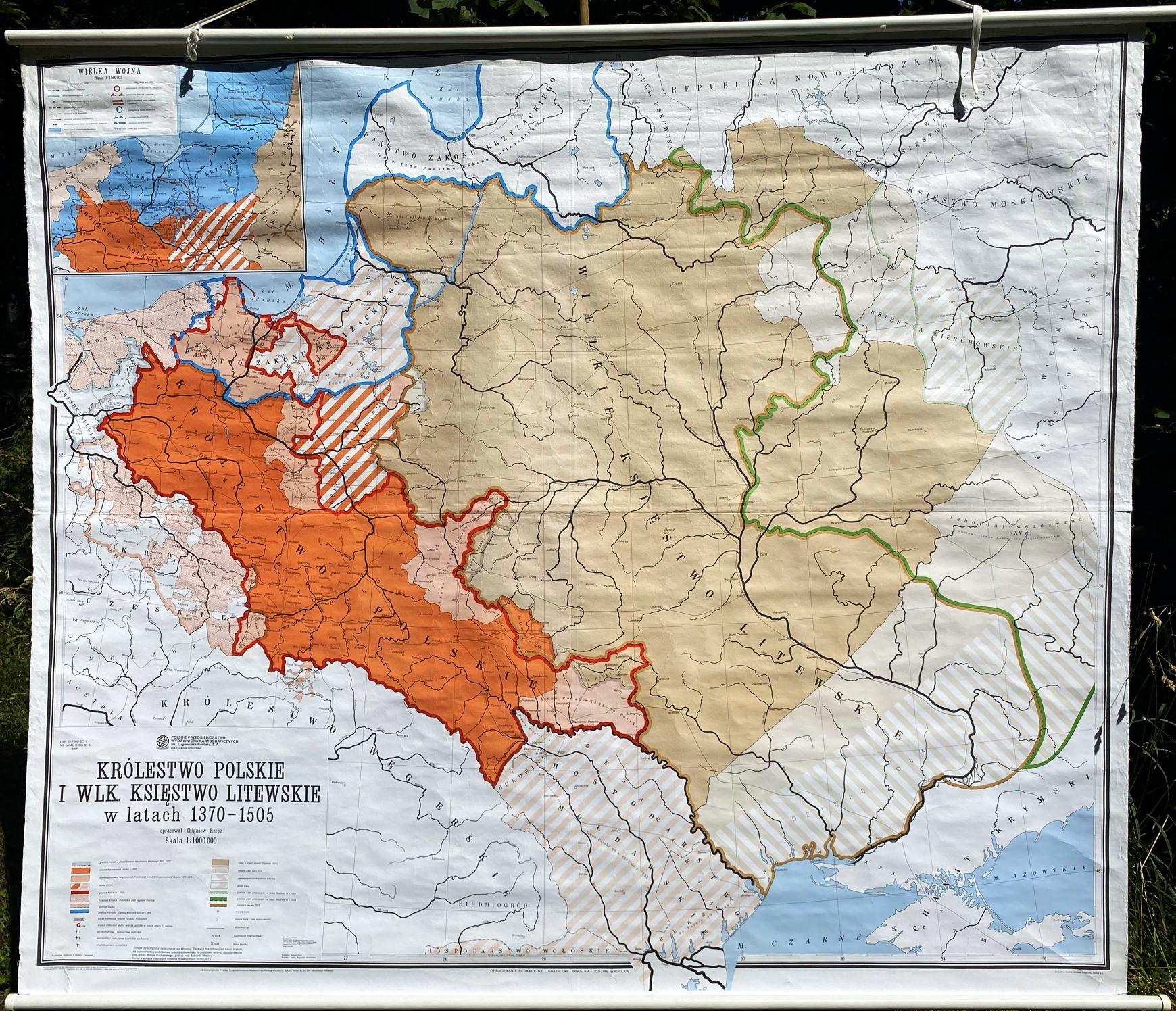 Poland and Lithuania Historical Map 1370-1505 Poland and Lithuania Historical Map 1370-1505