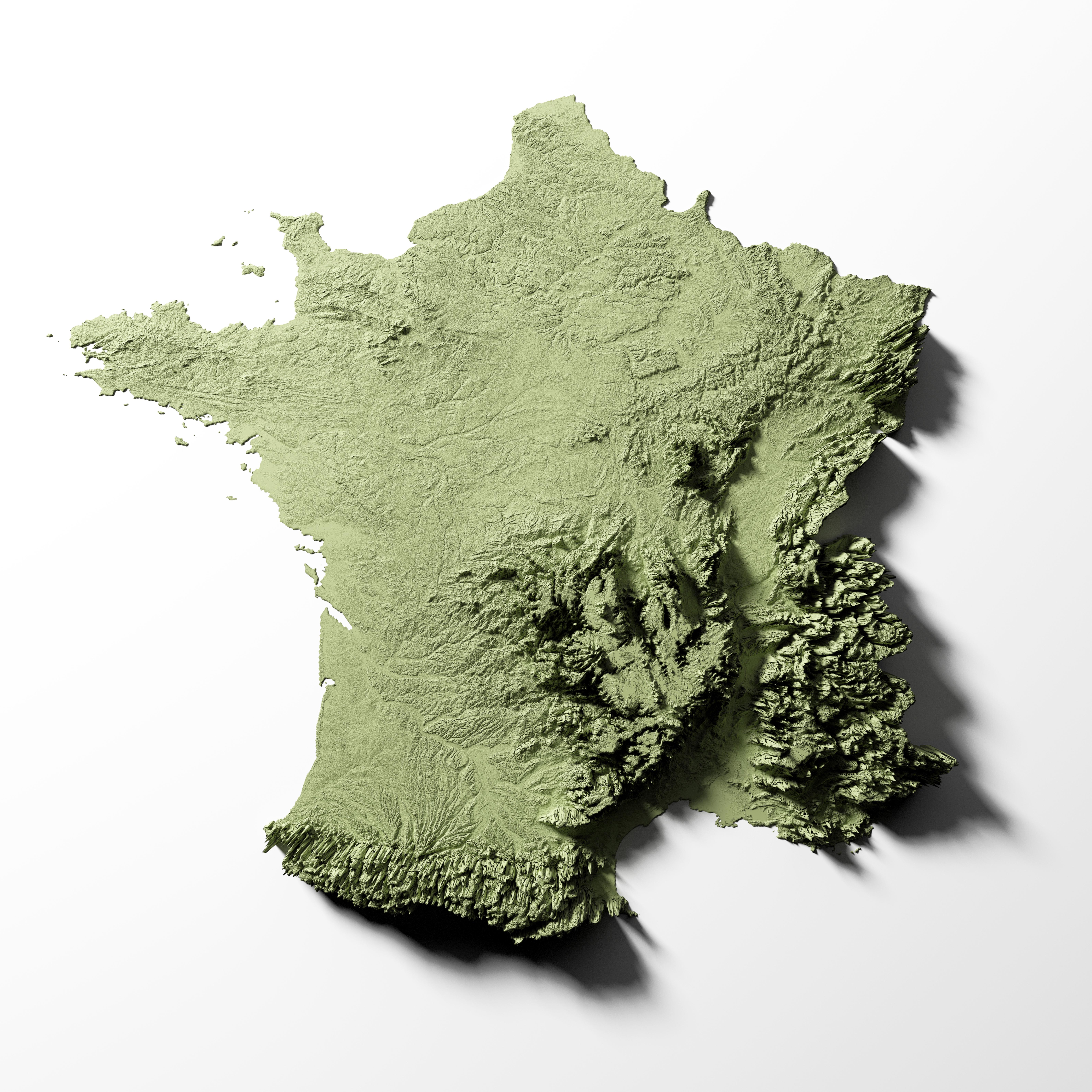Relief Map of France Relief Map of France
