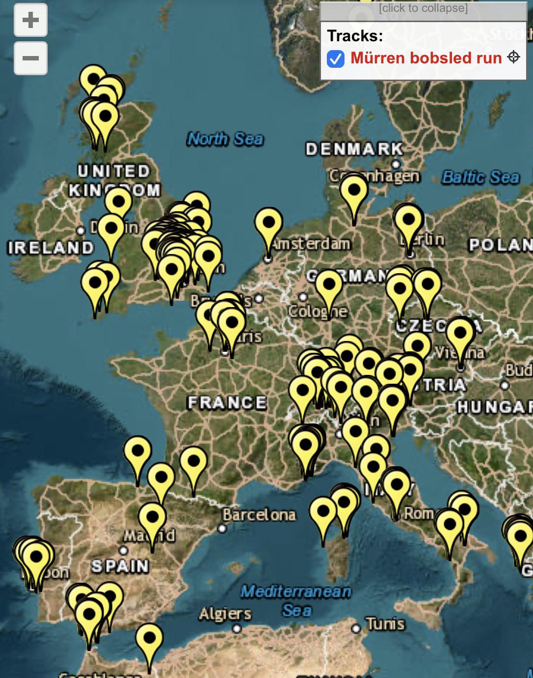 James Bond Filming Locations in Europe Map James Bond Filming Locations in Europe Map